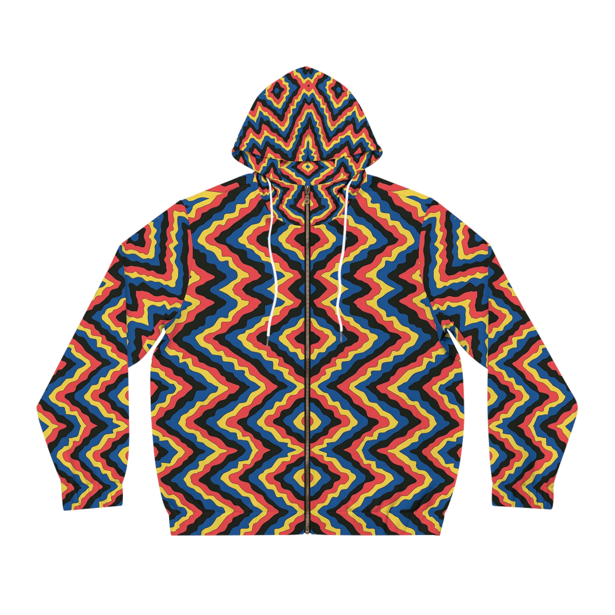 A New look! Colorful Zigzag Full-Zip Hoodie for men.You are going to look and feel pretty Amazing wearing this one. Its Fire!