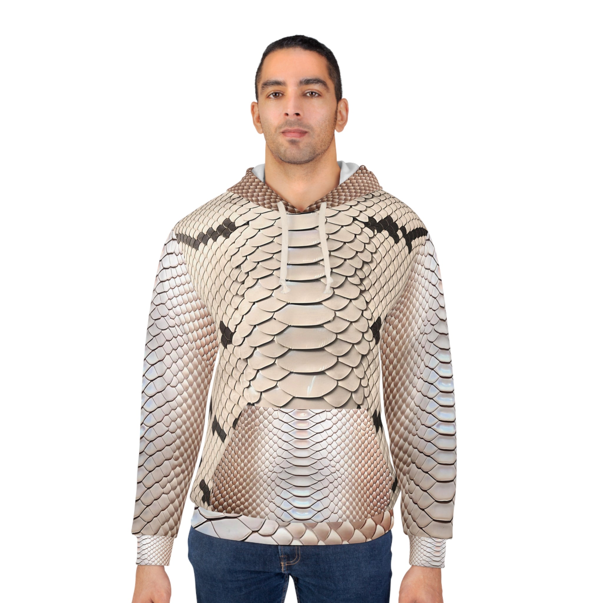 Sleek Snake Skin Unisex Pullover Hoodie - Trendy Fashion Statement - Angel Body
