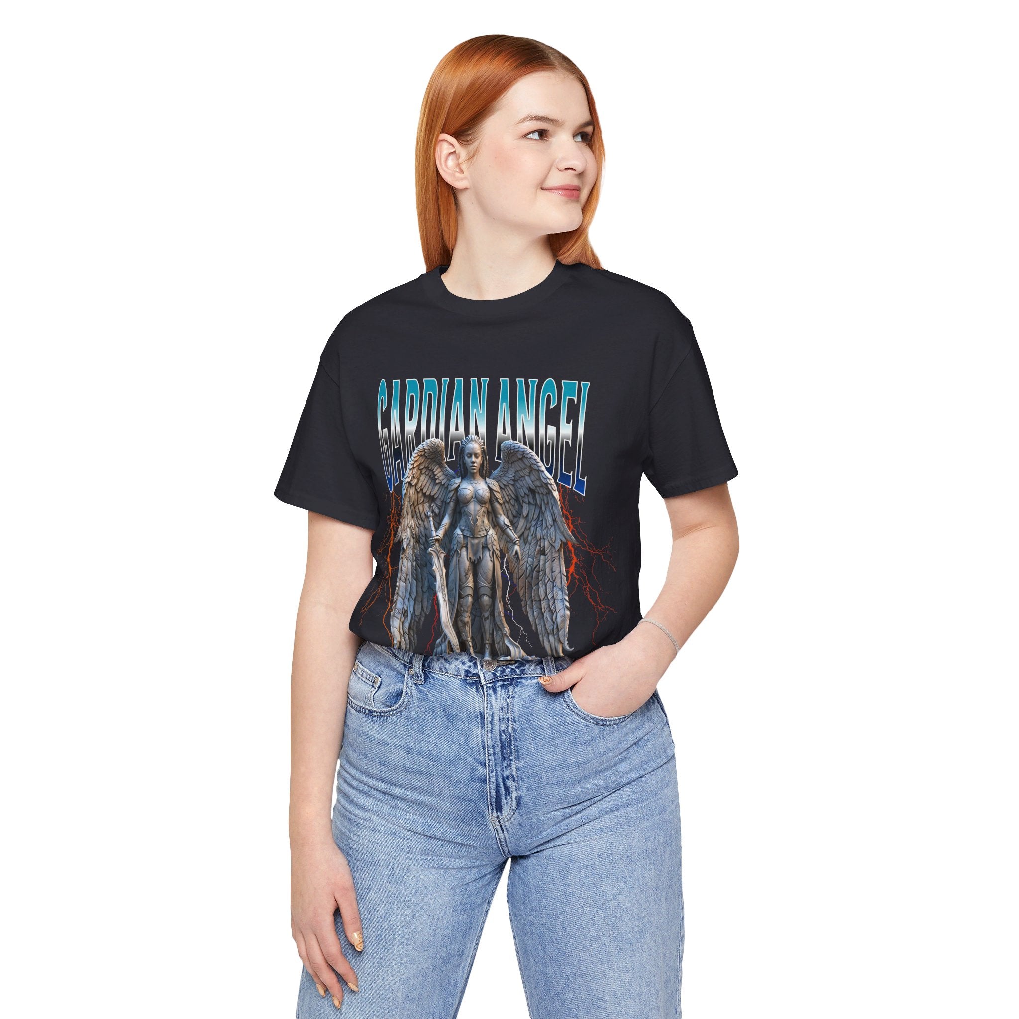 Unisex Jersey Short Sleeve Tee: Guardian Angel Spiritual Warrior 12 - Angel Body