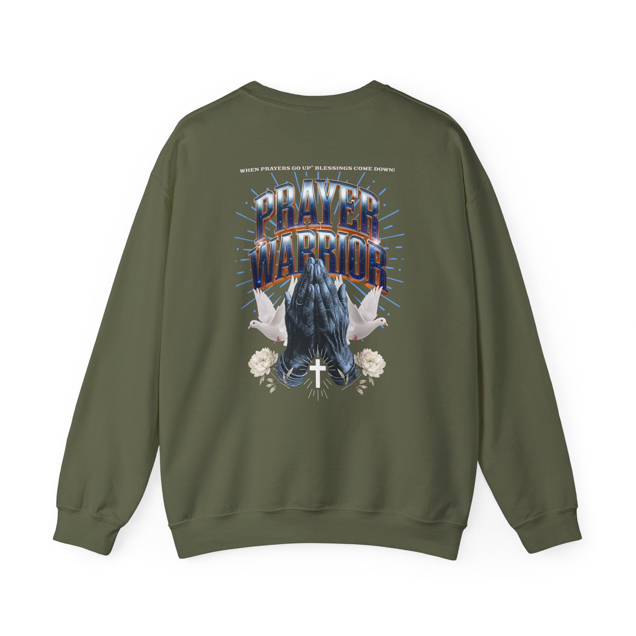 Prayer Warrior Crewneck Sweatshirt - Unisex Heavy Blend™ - Faith-Inspired Apparel