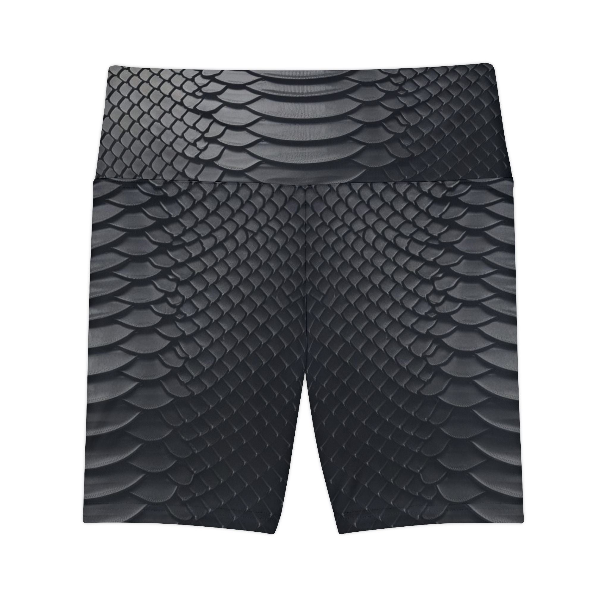 Eco-Friendly Women's Workout Shorts - Scales Design for Active Lifestyle