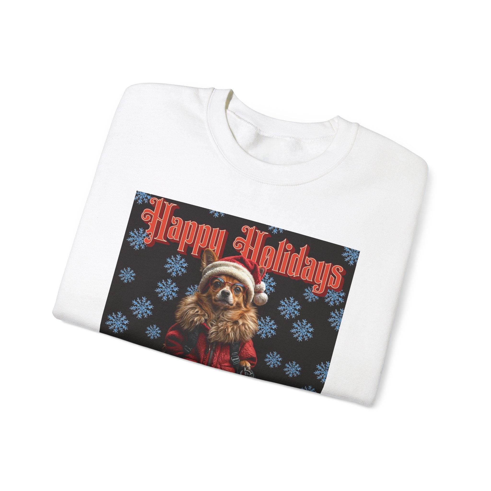 Funny Happy Holidays Dog Unisex Sweatshirt