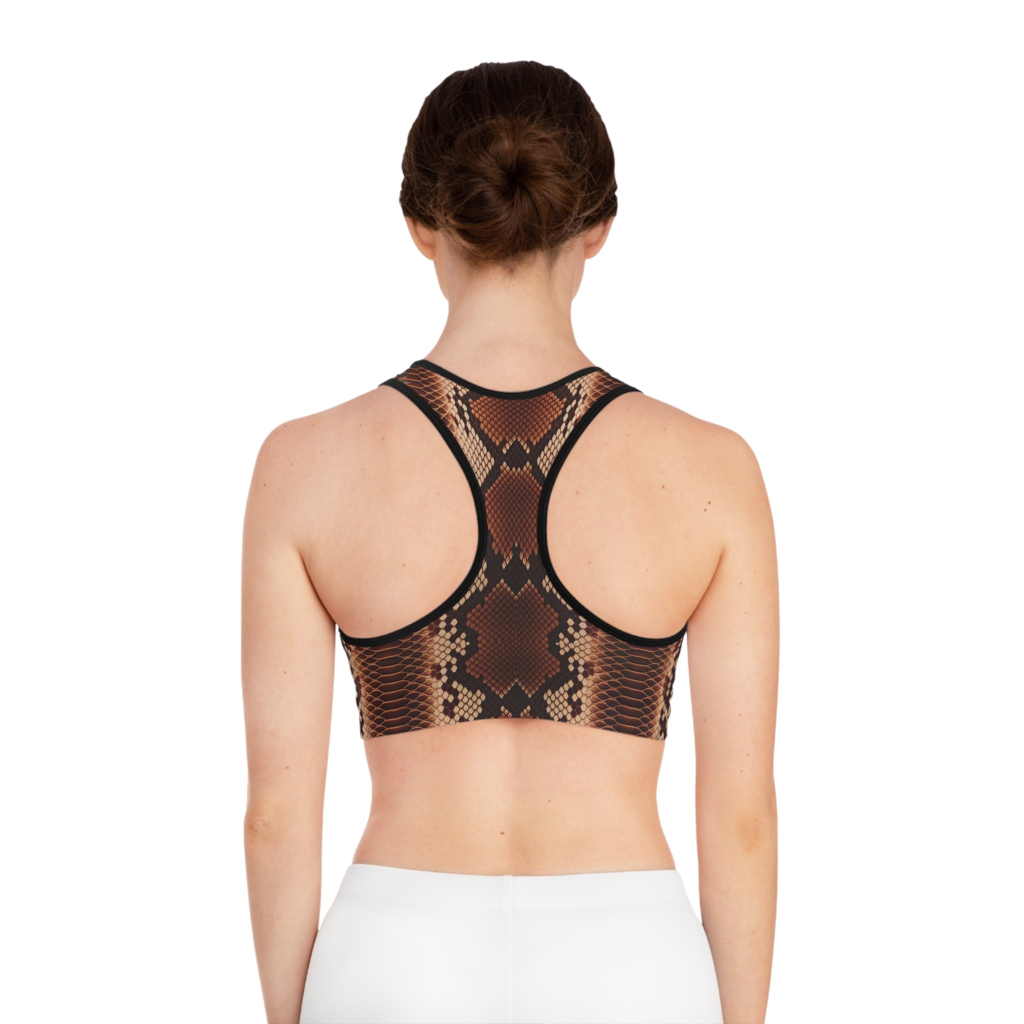 Stylish Snake Print Sports Bra for Comfort and Performance