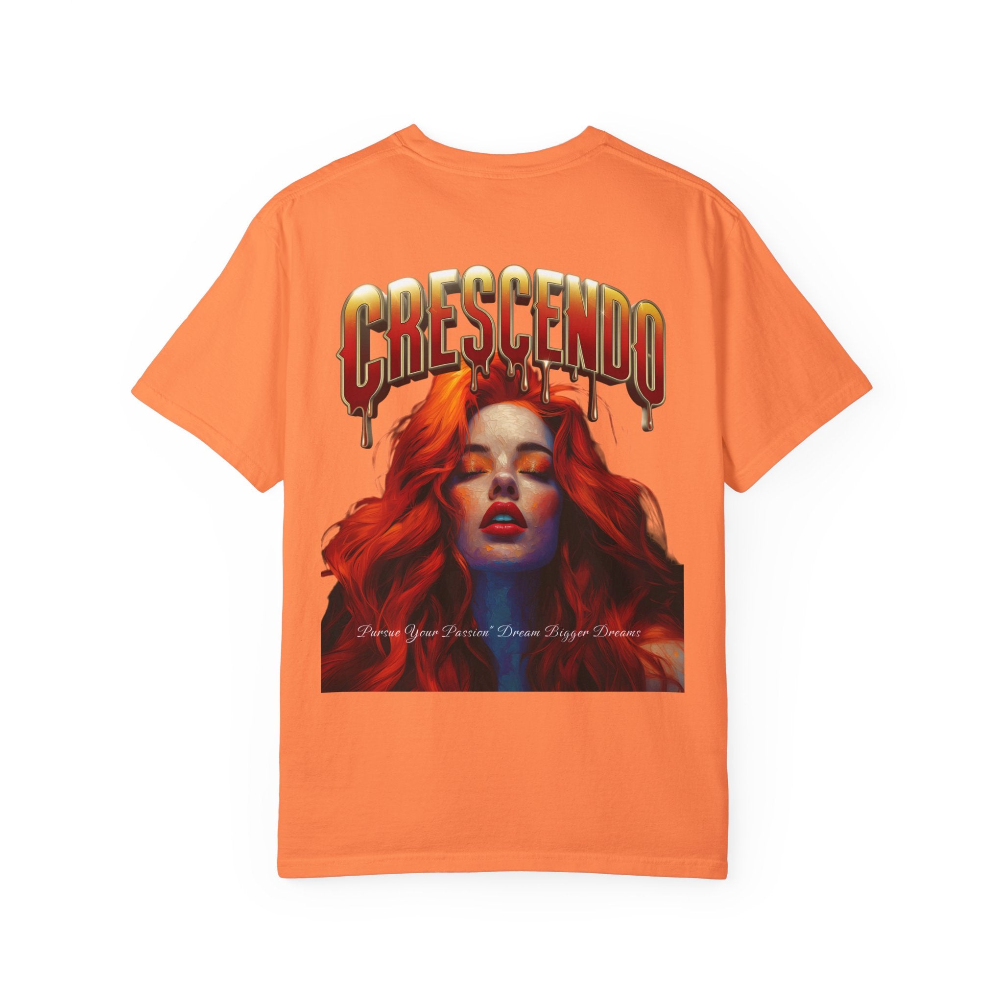 CRESCENDO a shirt with a message Take your life to the highest heights Unisex Garment-Dyed T-Shirt - Vibrant Artistic Tee