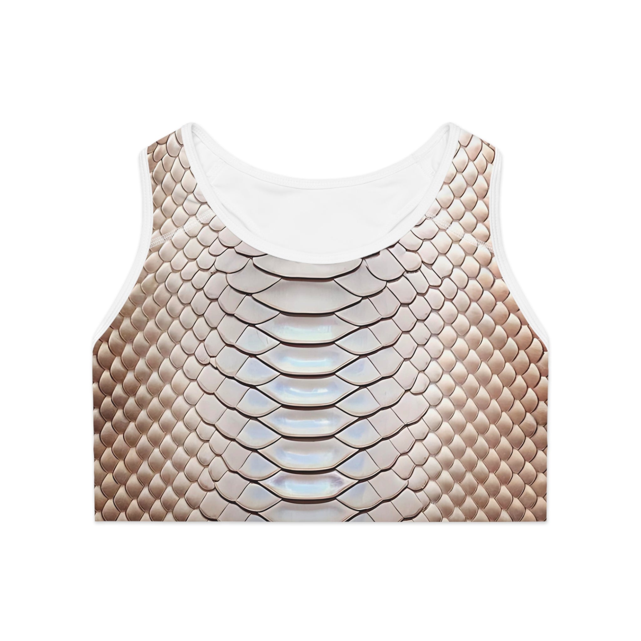 Sleek Snake Skin Sports Bra - Stylish Activewear for Gym & Yoga - Angel Body
