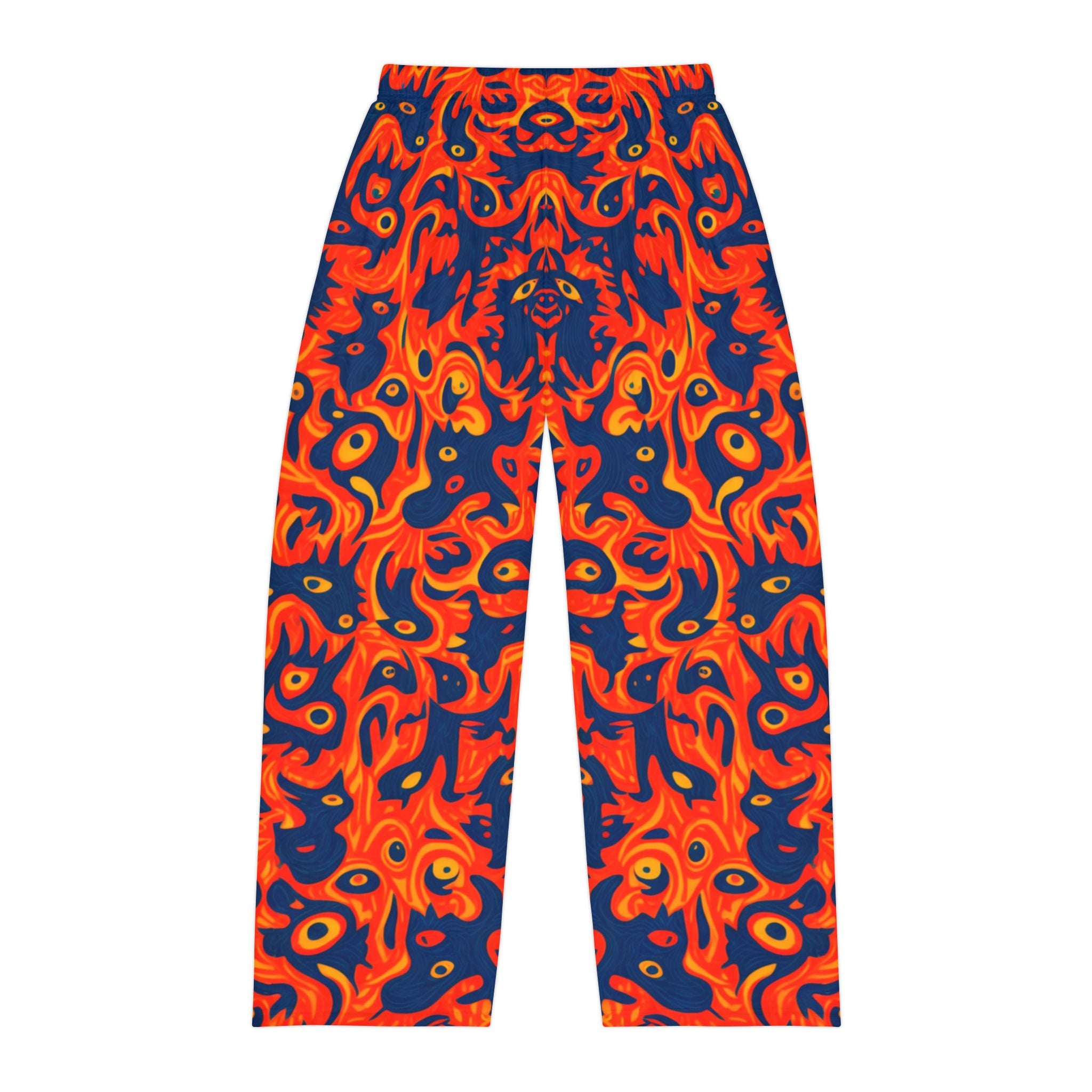 Pajama Pants - Bold Flame Abstract Pattern Cool for Cozy Nights