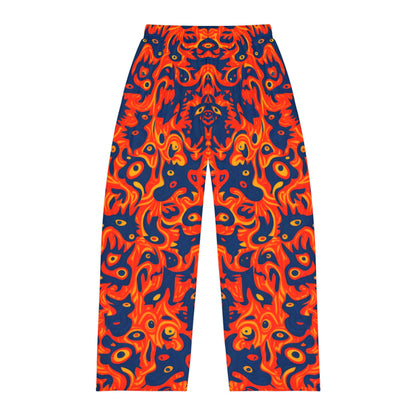 Pajama Pants - Bold Flame Abstract Pattern Cool for Cozy Nights