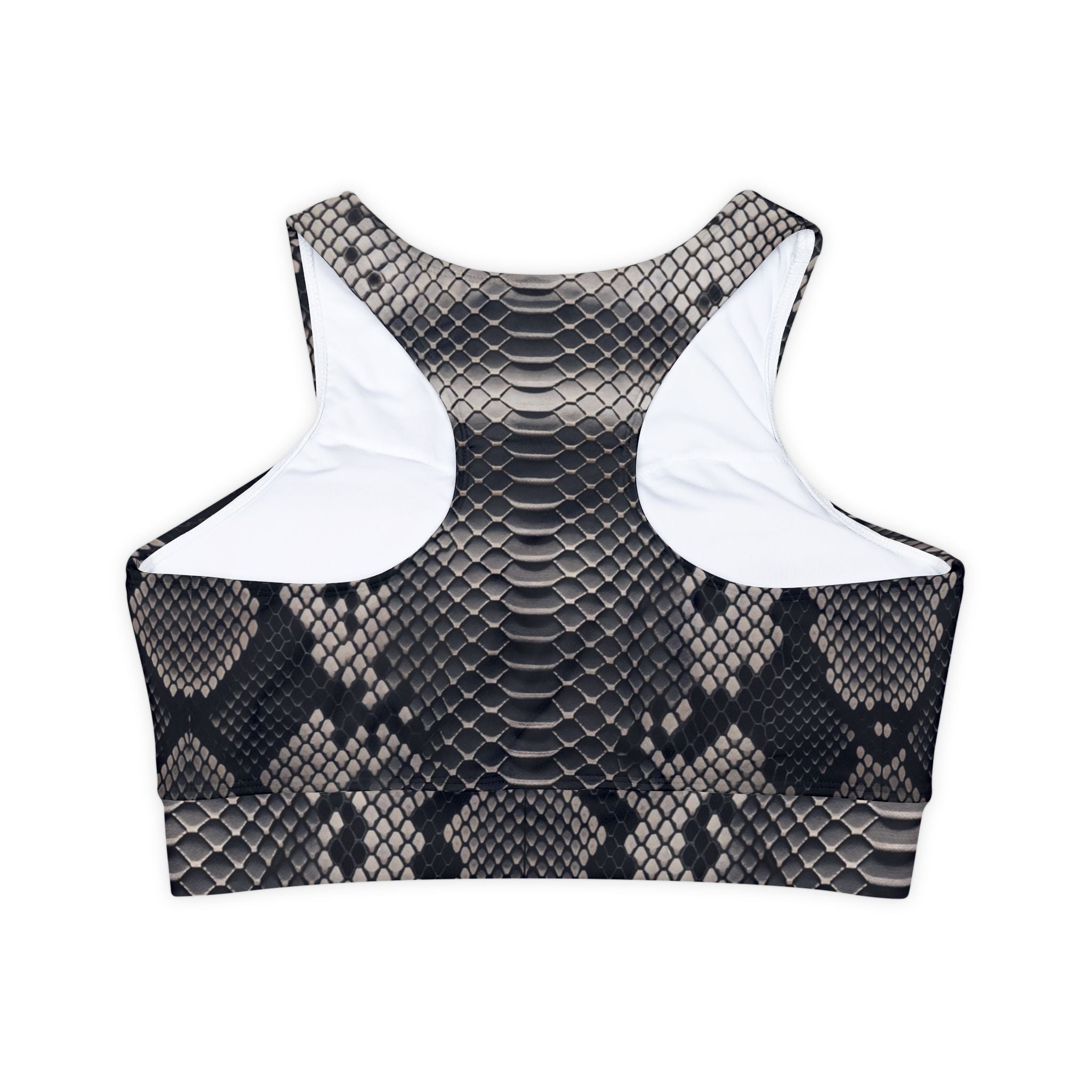 Woman's Snakeskin Print Padded Sports Bra | Angel Body Activewear