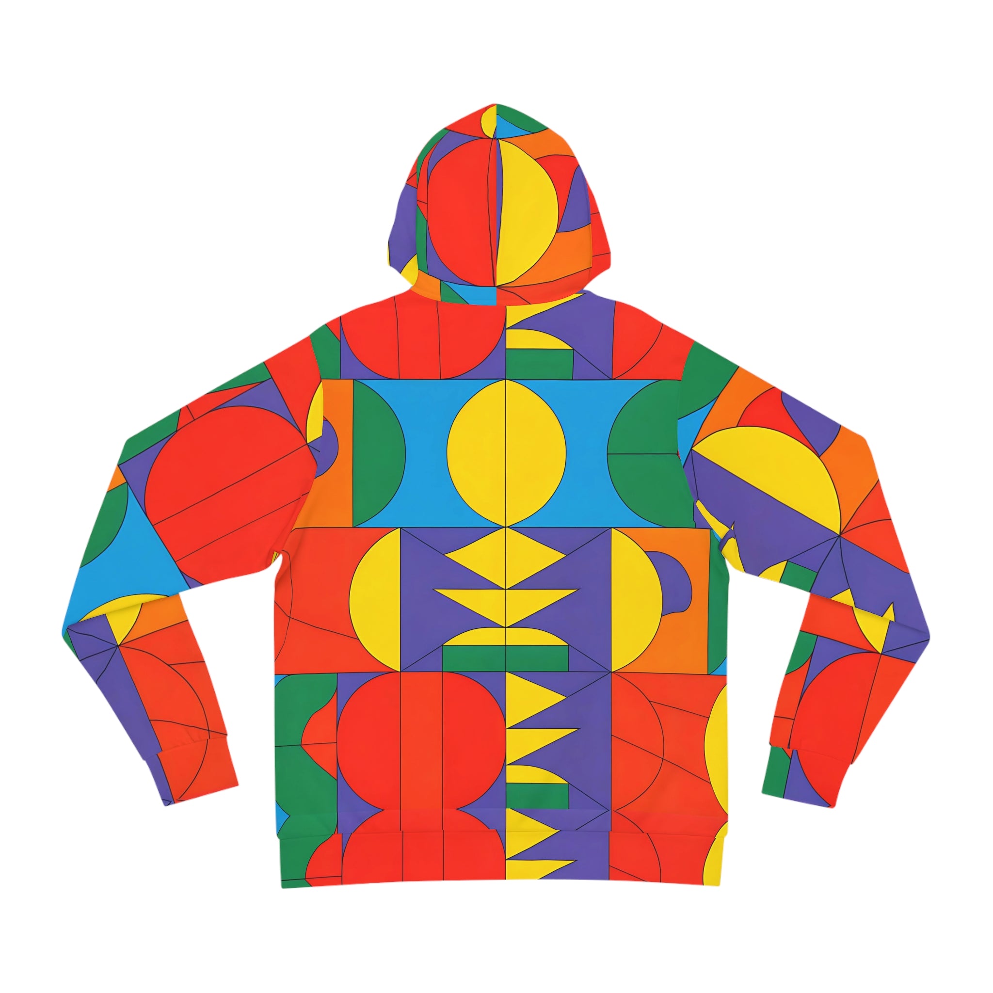 Unisex Vibrant Geometric Fashion Hoodie - Colorful Artwear for Bold Style