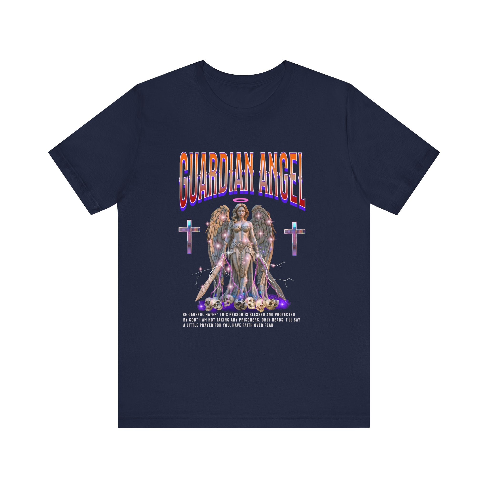 Unisex Jersey Short Sleeve Tee: Fun Guardian Angel Spiritual Warrior