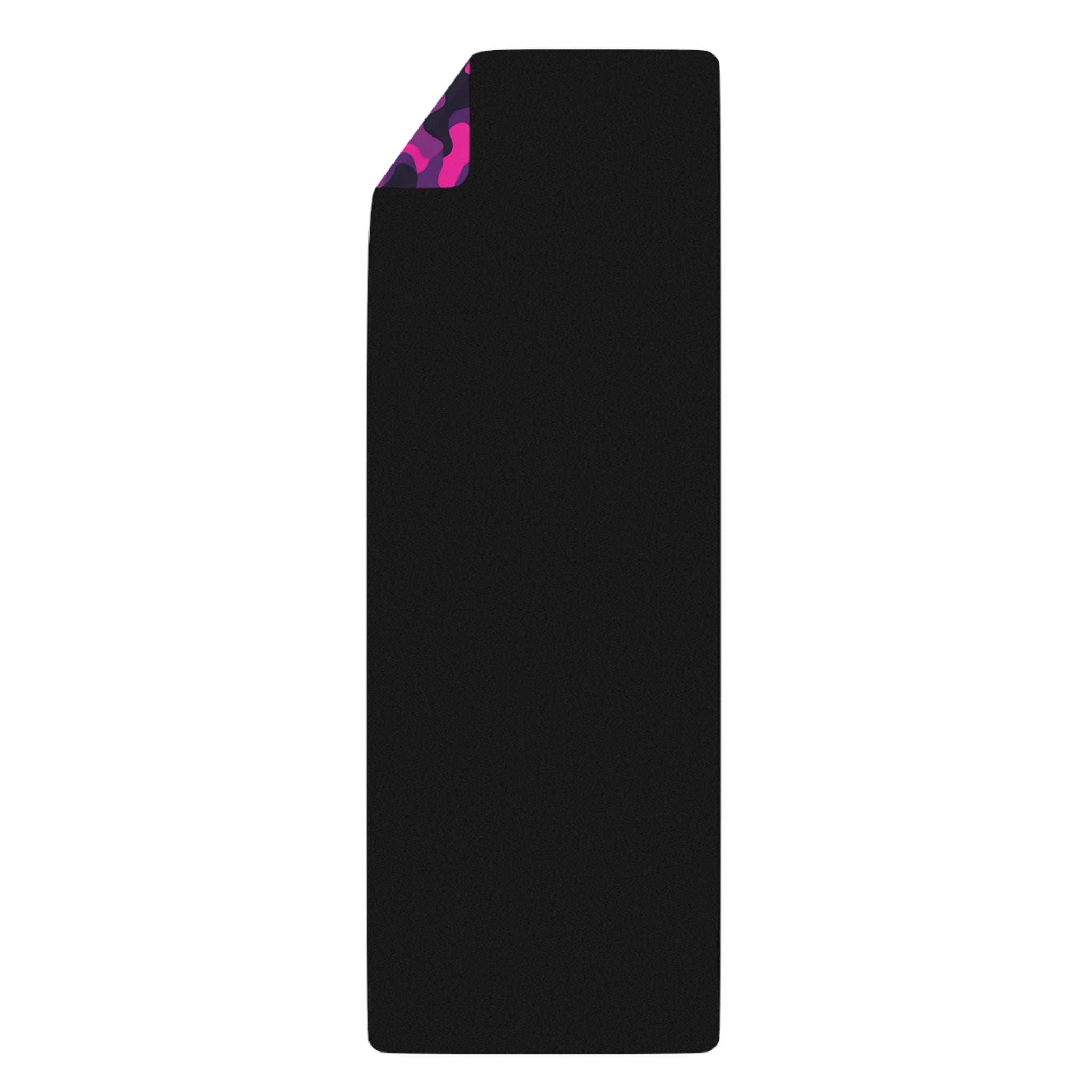 Vibrant Rubber Yoga Mat - Very Stylish Pink Camo Design for Fitness Generously sized: 24" x 70" for ample space