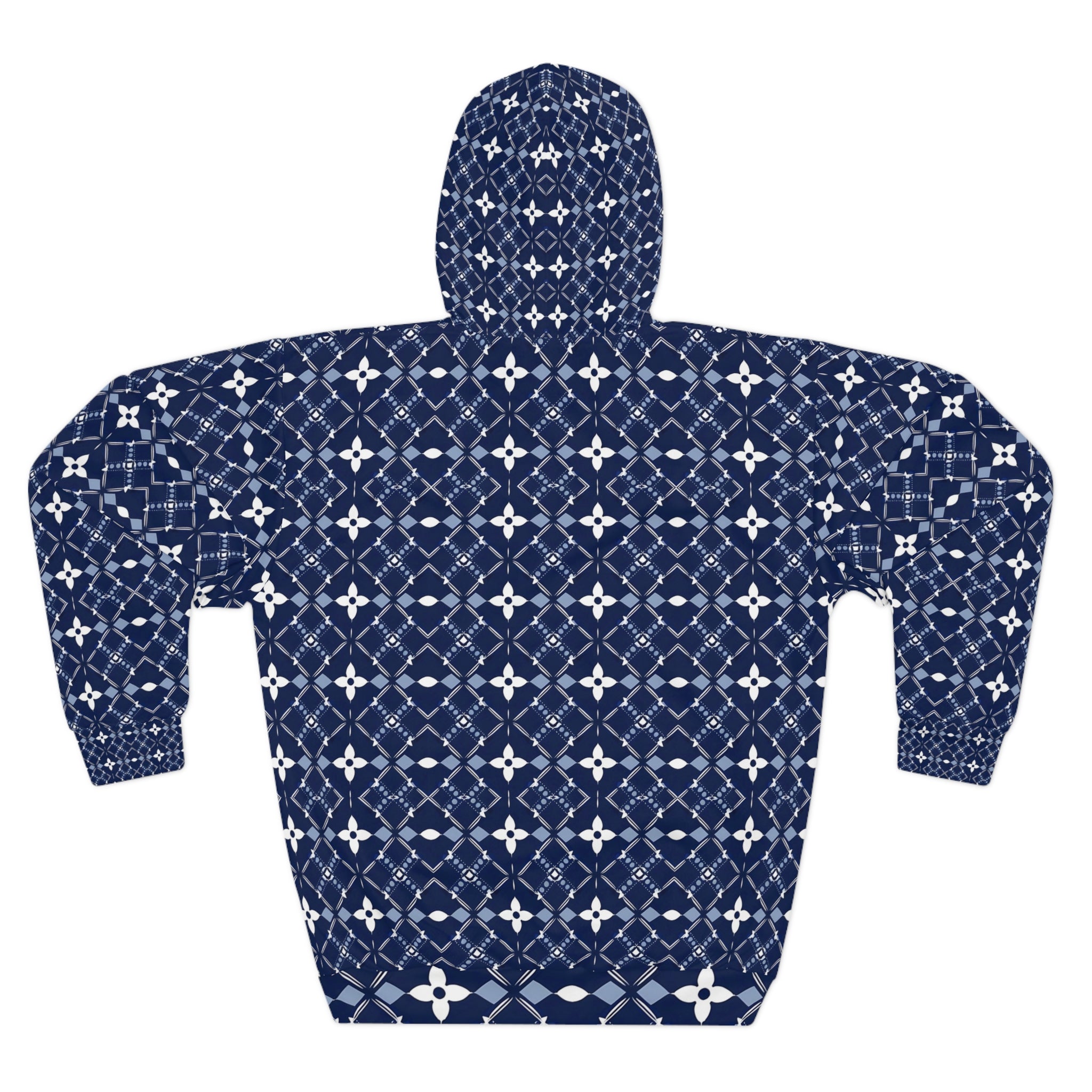 Cozy Floral Pattern Unisex Pullover Hoodie - Perfect for Casual Outings and Relaxed Weekends