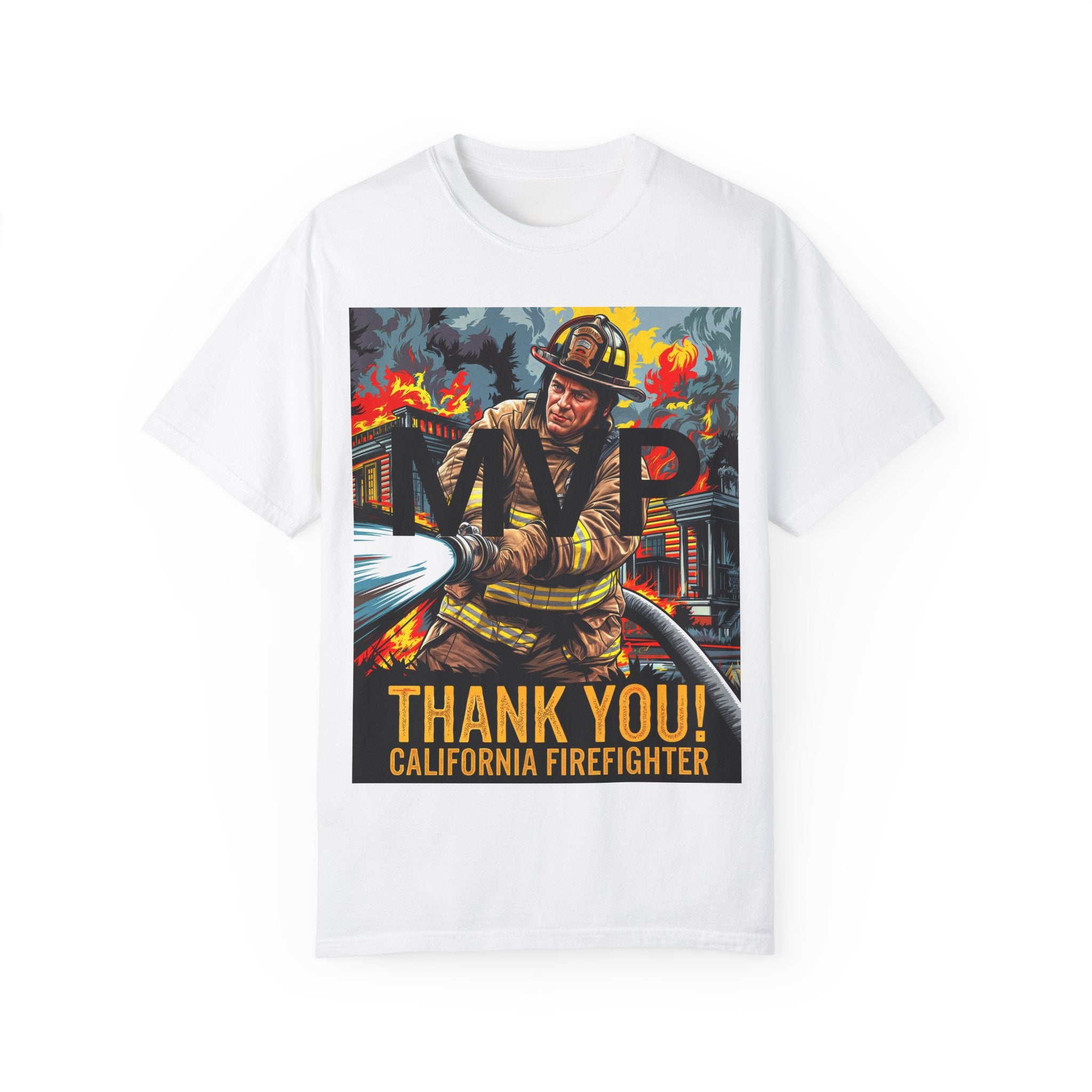 MVP Thank You Firefighter T-Shirt - Unisex Garment-Dyed Tee