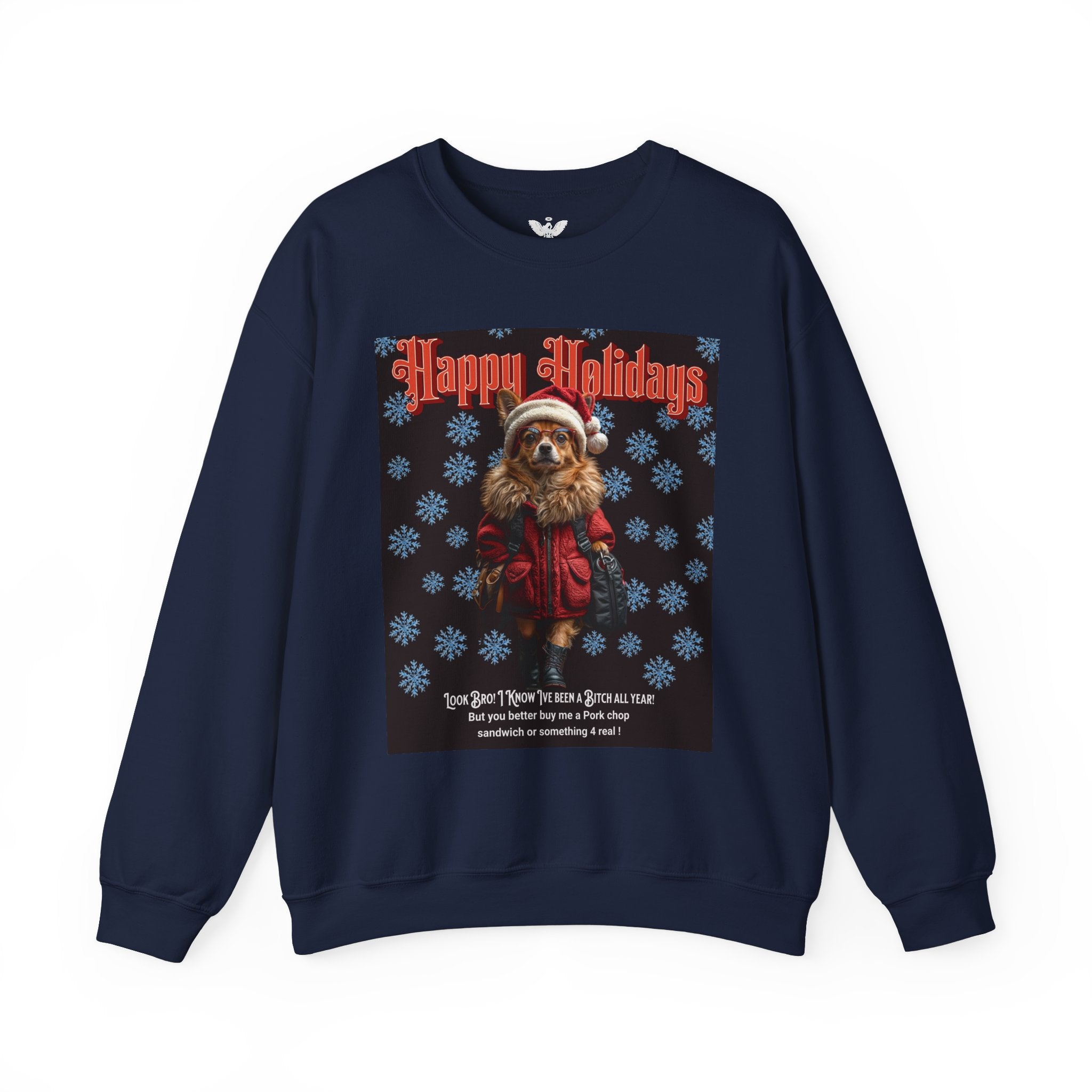 Funny Happy Holidays Dog Unisex Sweatshirt