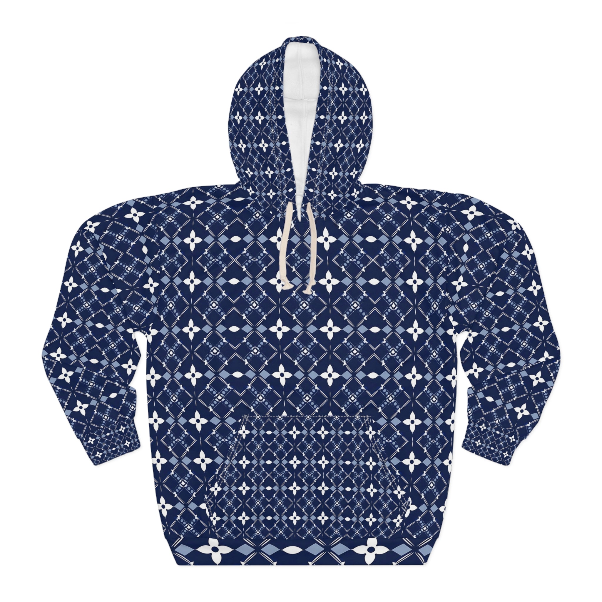 Cozy Floral Pattern Unisex Pullover Hoodie - Perfect for Casual Outings and Relaxed Weekends - Angel Body