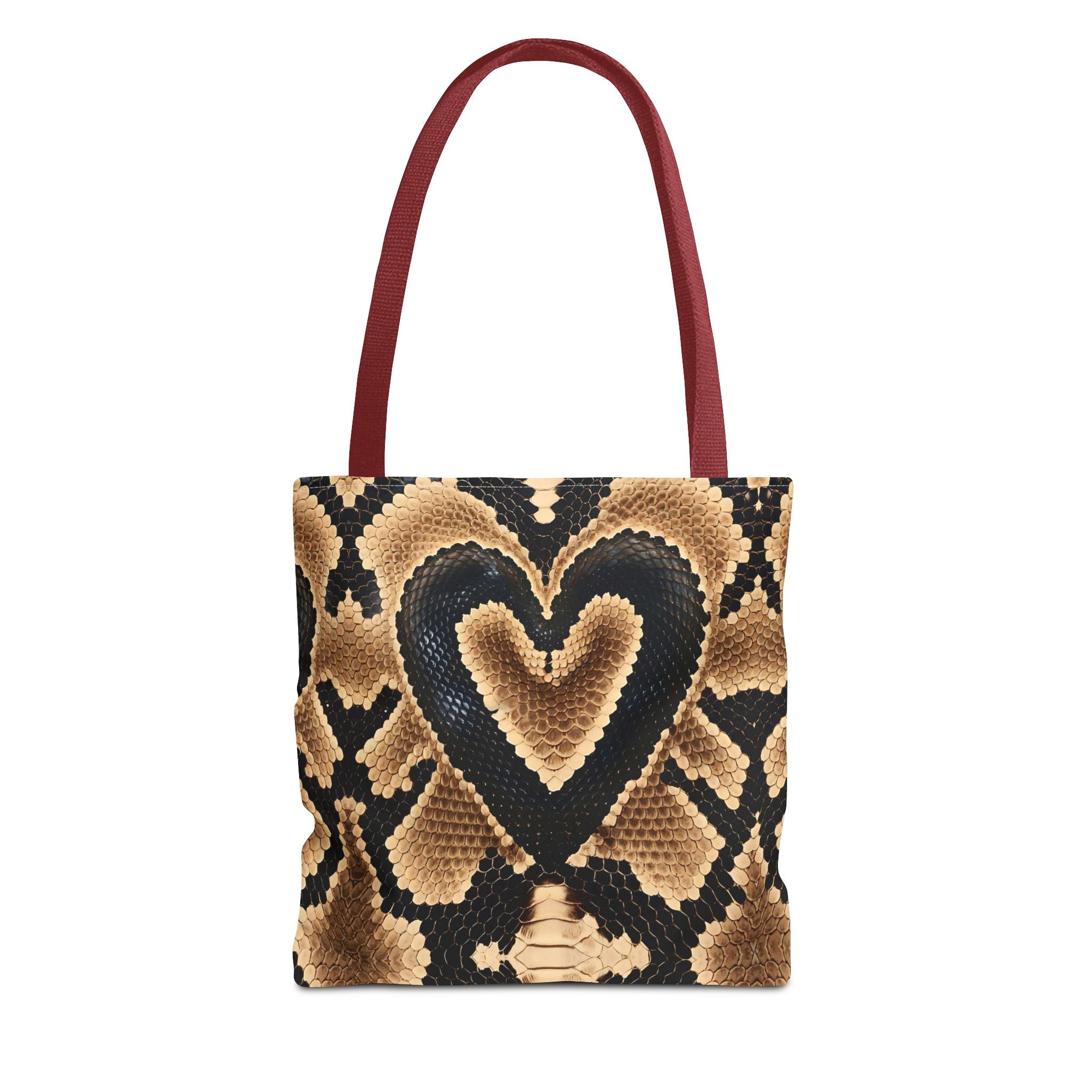 Heart Snake Print Tote Bag - Stylish and Unique for Everyday Use