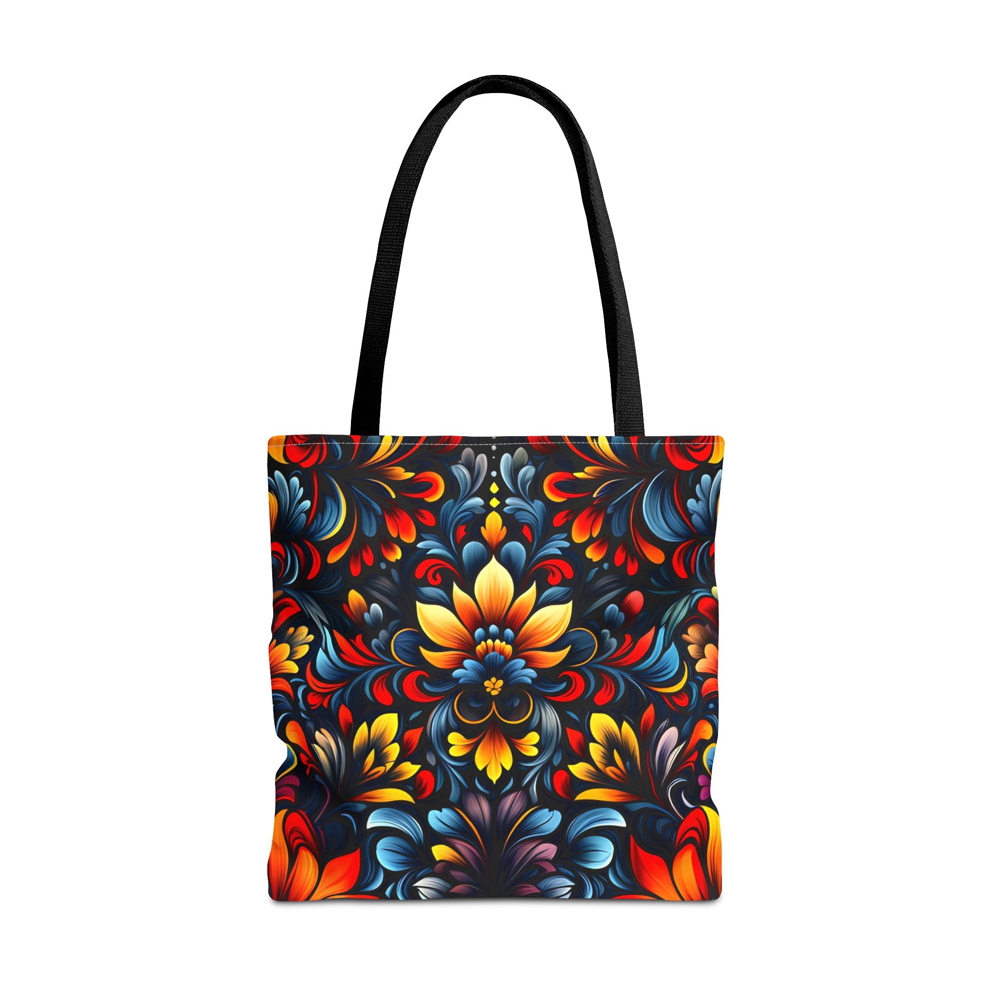 Vibrant Floral Tote Bag - Colorful Pattern for Everyday Use