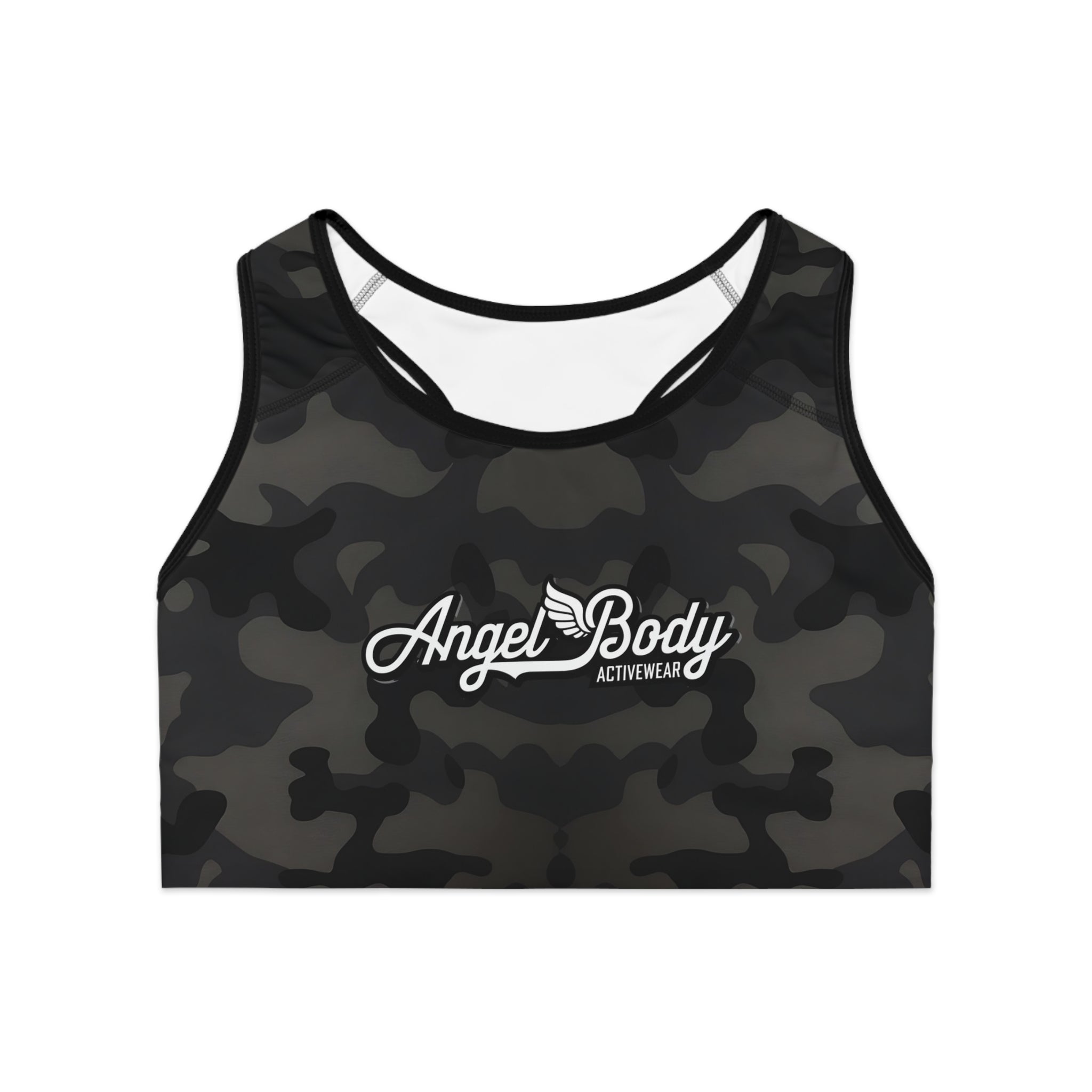 Camo Print Sports Bra | Angel Body Activewear | Stylish & Comfortable Fitness Gear