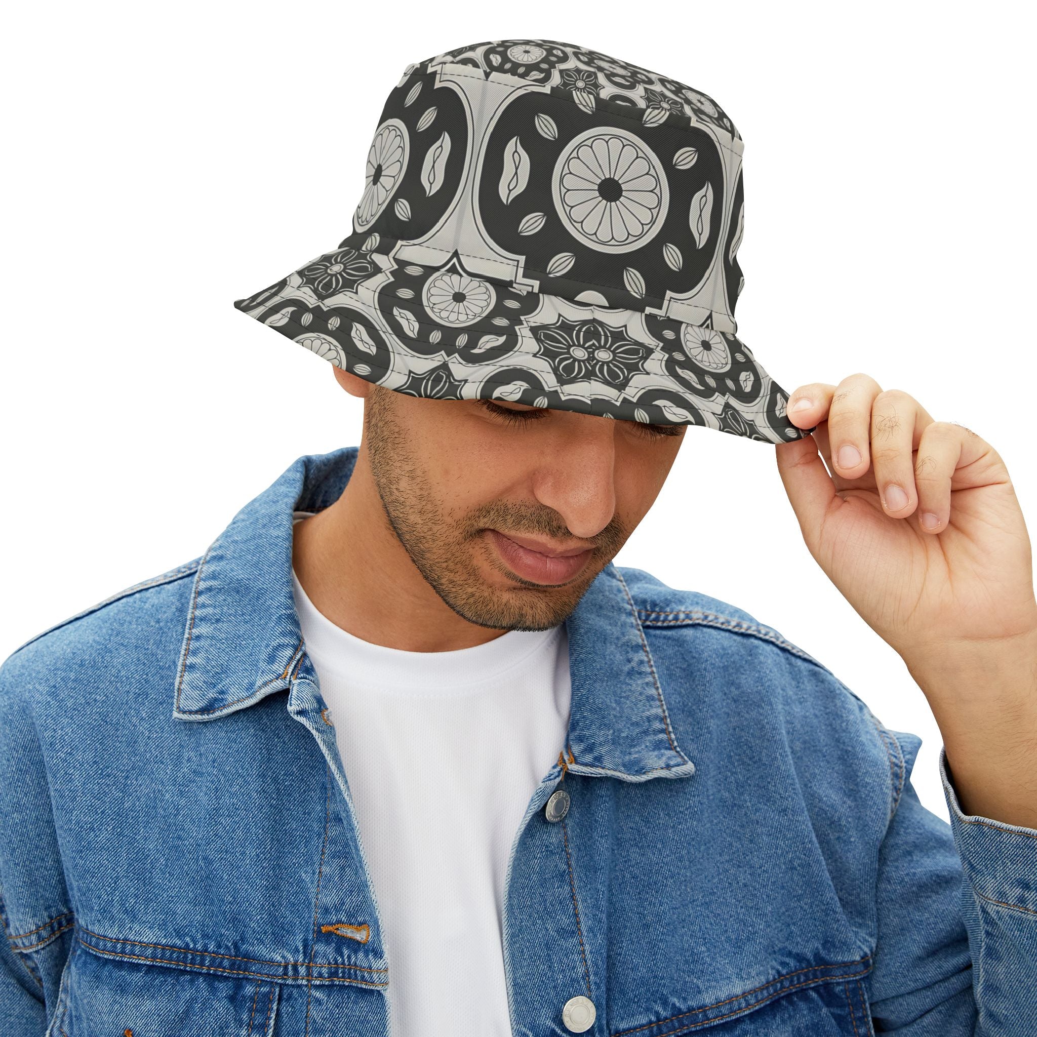 Stylish AOP Bucket Hat for Trendy Summer Vibes, Boho Accessory, Perfect for Beach Days, Festivals, Fashion Statement, Unique Gift - Angel Body