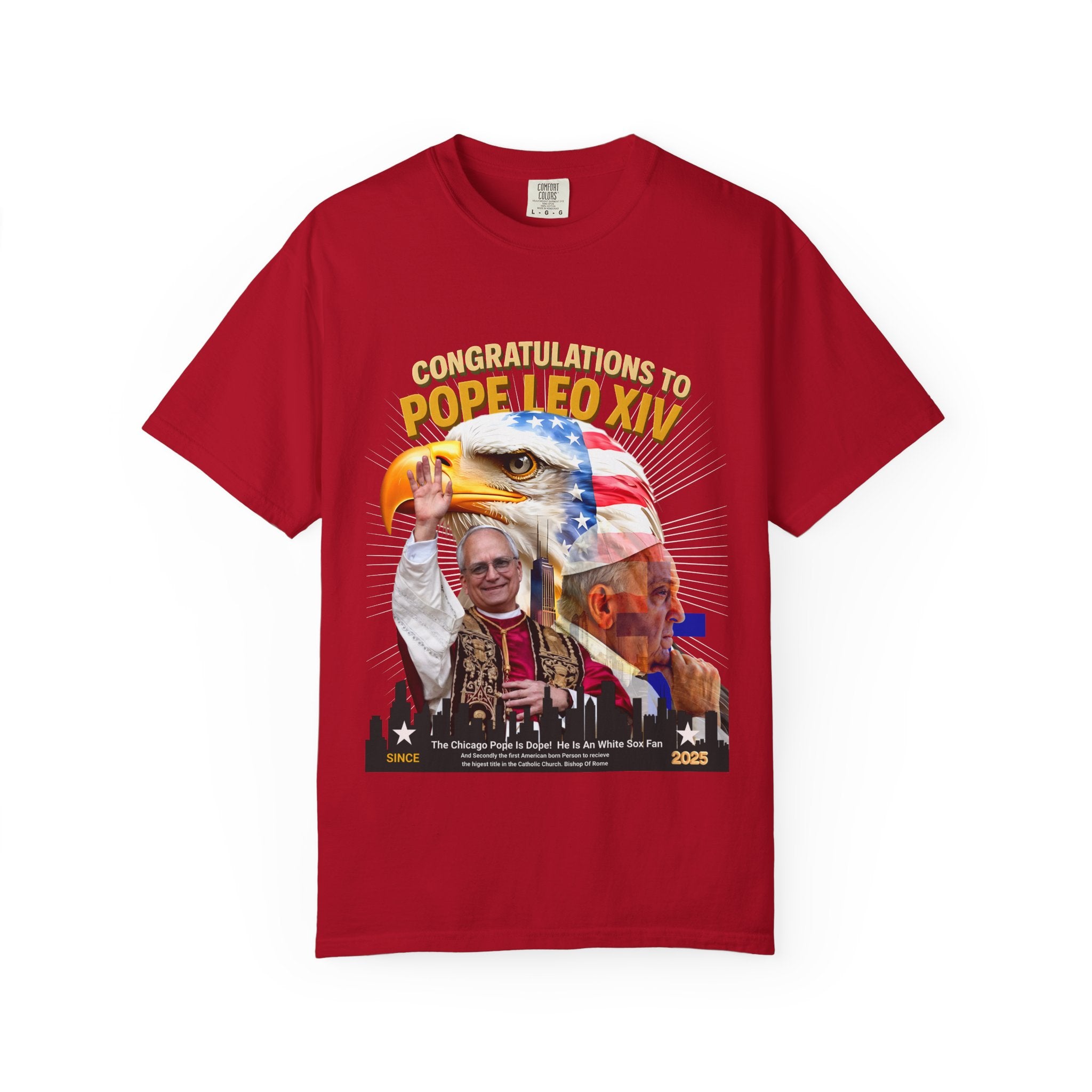 Pope Leo XIV Celebration T-Shirt - Unisex Garment-Dyed Tee - Angel Body
