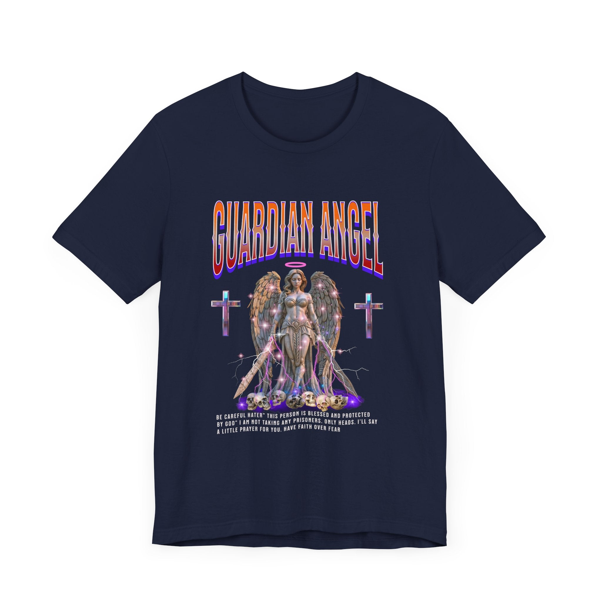 Unisex Jersey Short Sleeve Tee: Fun Guardian Angel Spiritual Warrior