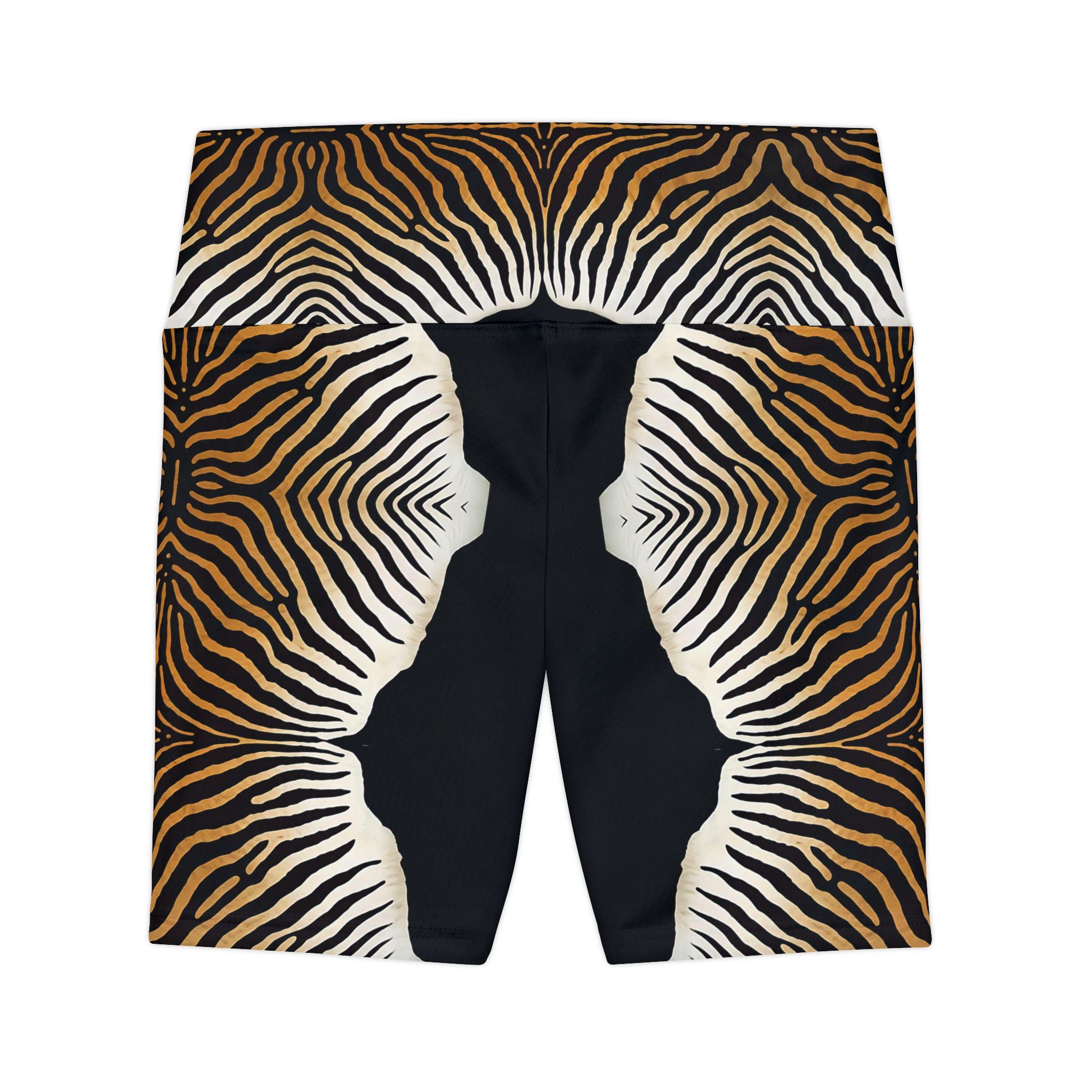 Women's Zebra  Print Workout Shorts - Stylish Activewear for Fitness Enthusiasts