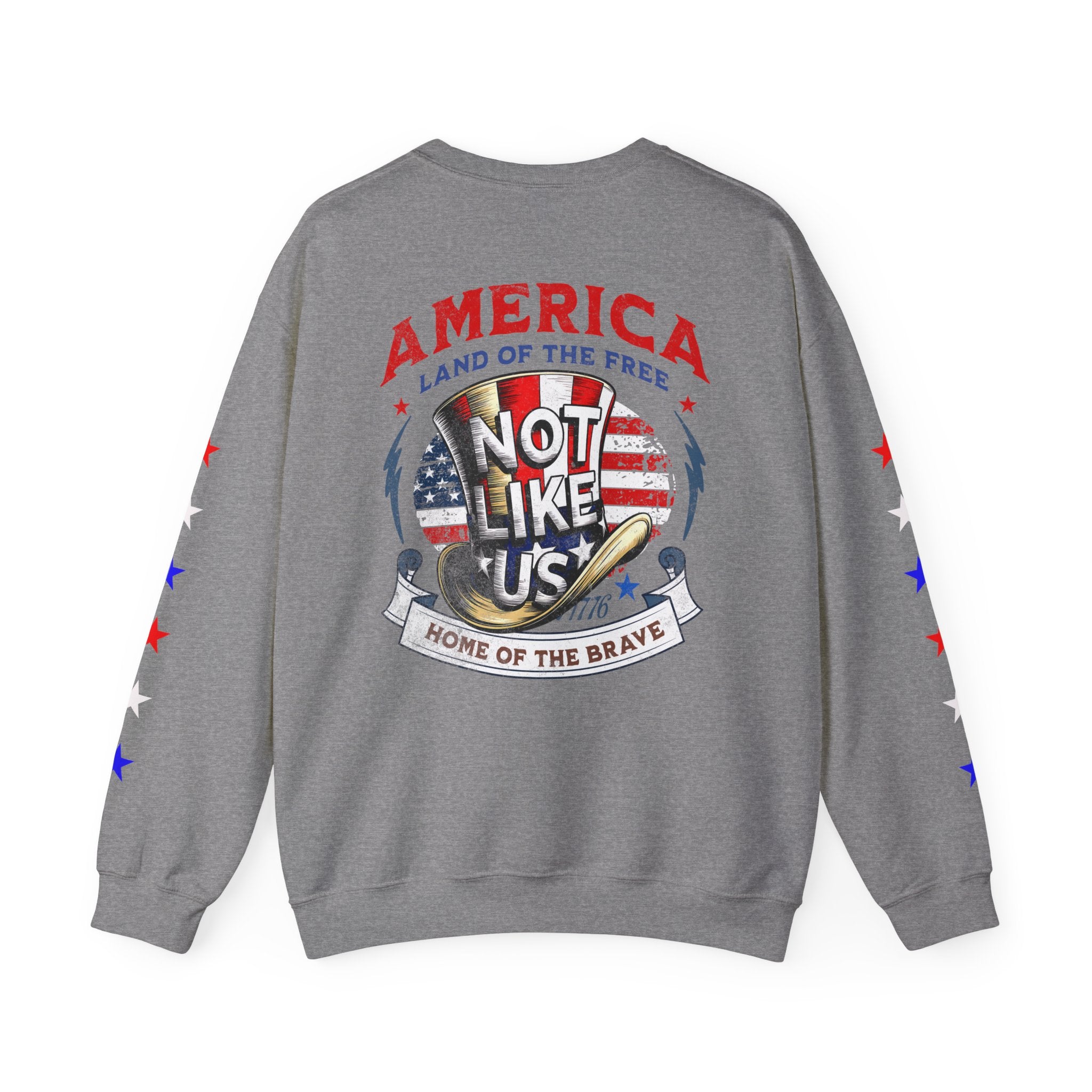 Patriotic Unisex Crewneck Sweatshirt - 'Not Like Us' American Pride