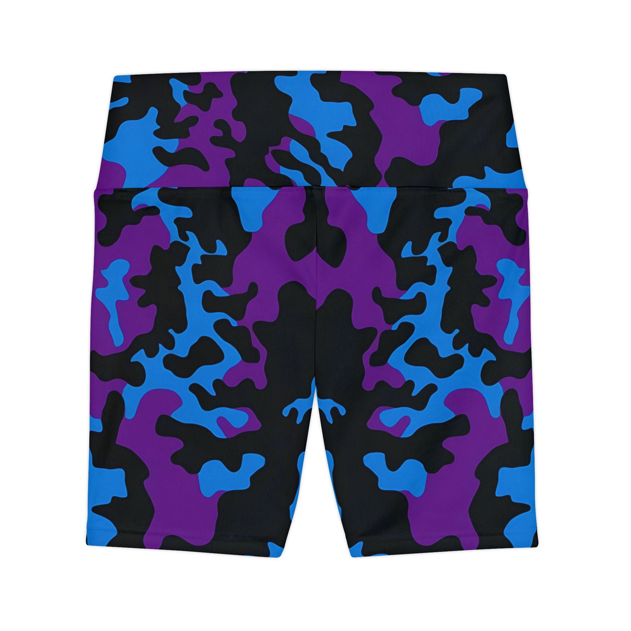 Vibrant Camo Women's Workout Shorts for Fitness & Active Lifestyle