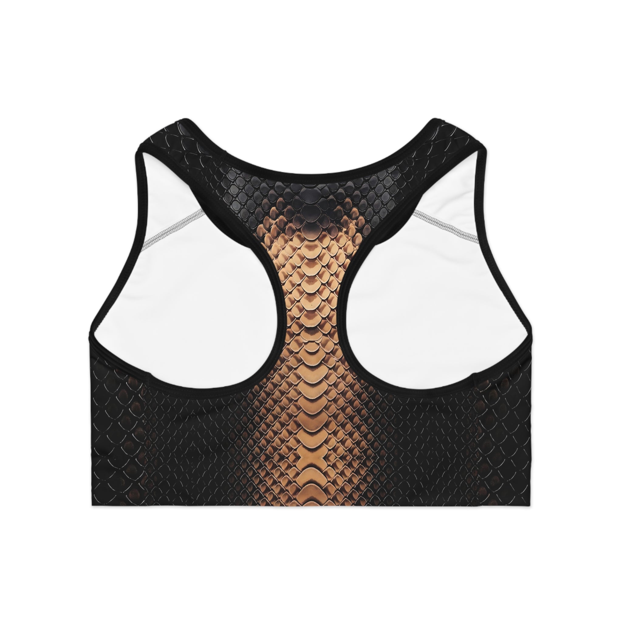 Stylish Snakeskin Sports Bra | Trendy Activewear for Fitness Lovers