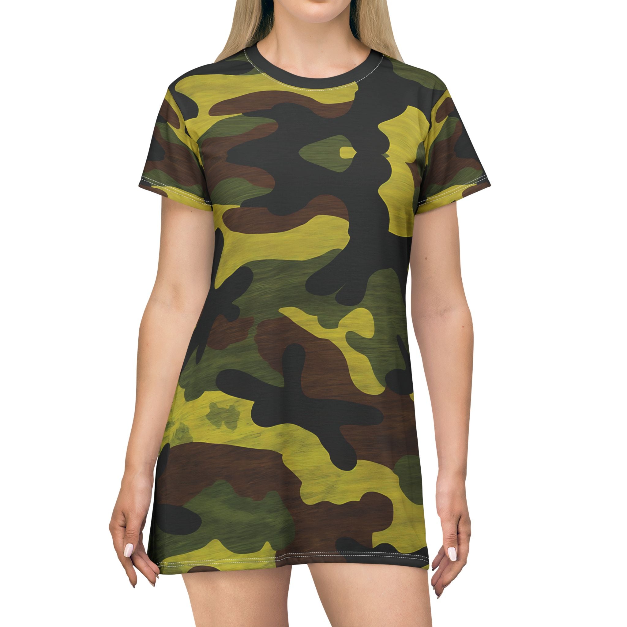 Camouflage T-Shirt Dress for Adventurous Styles