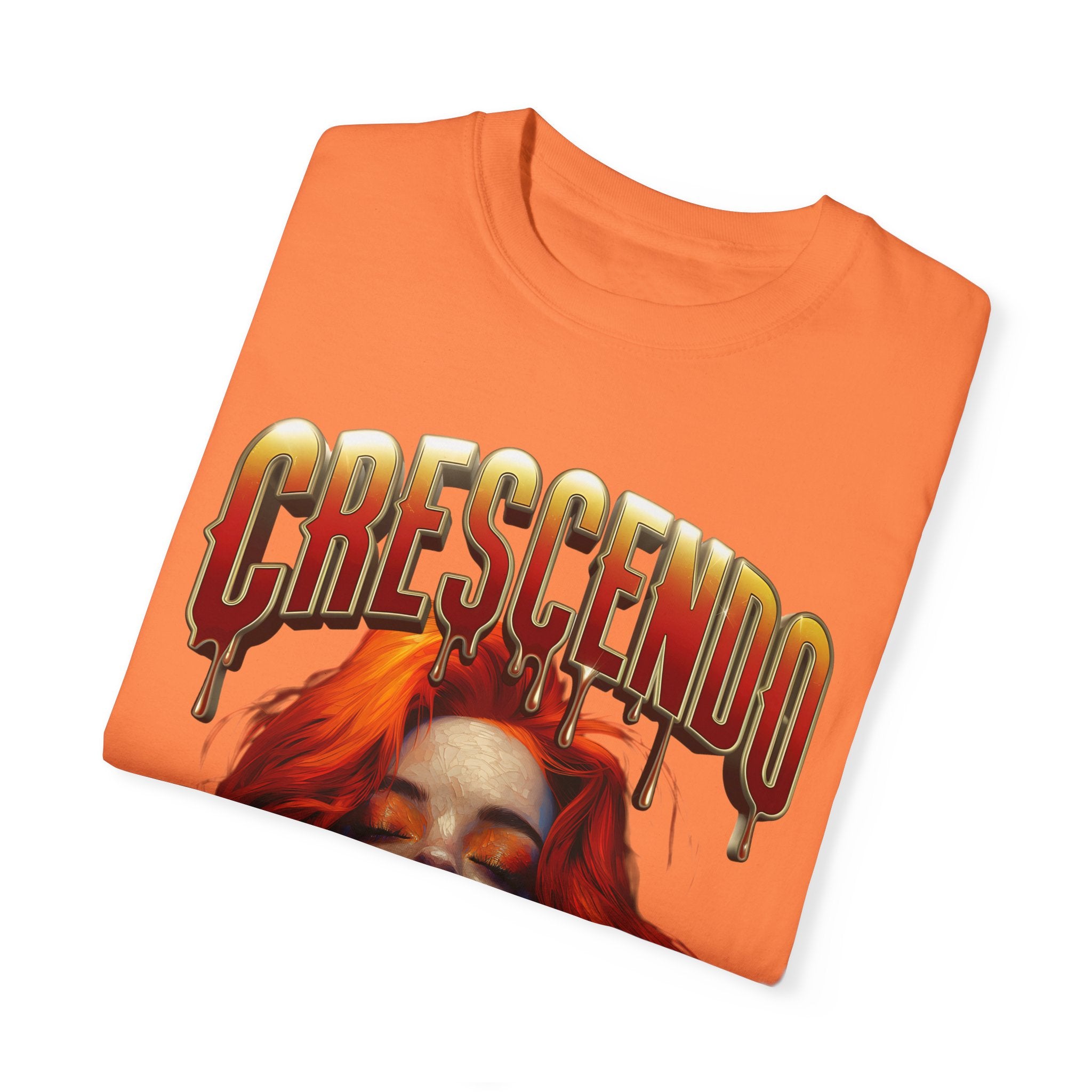 CRESCENDO a shirt with a message Take your life to the highest heights Unisex Garment-Dyed T-Shirt - Vibrant Artistic Tee