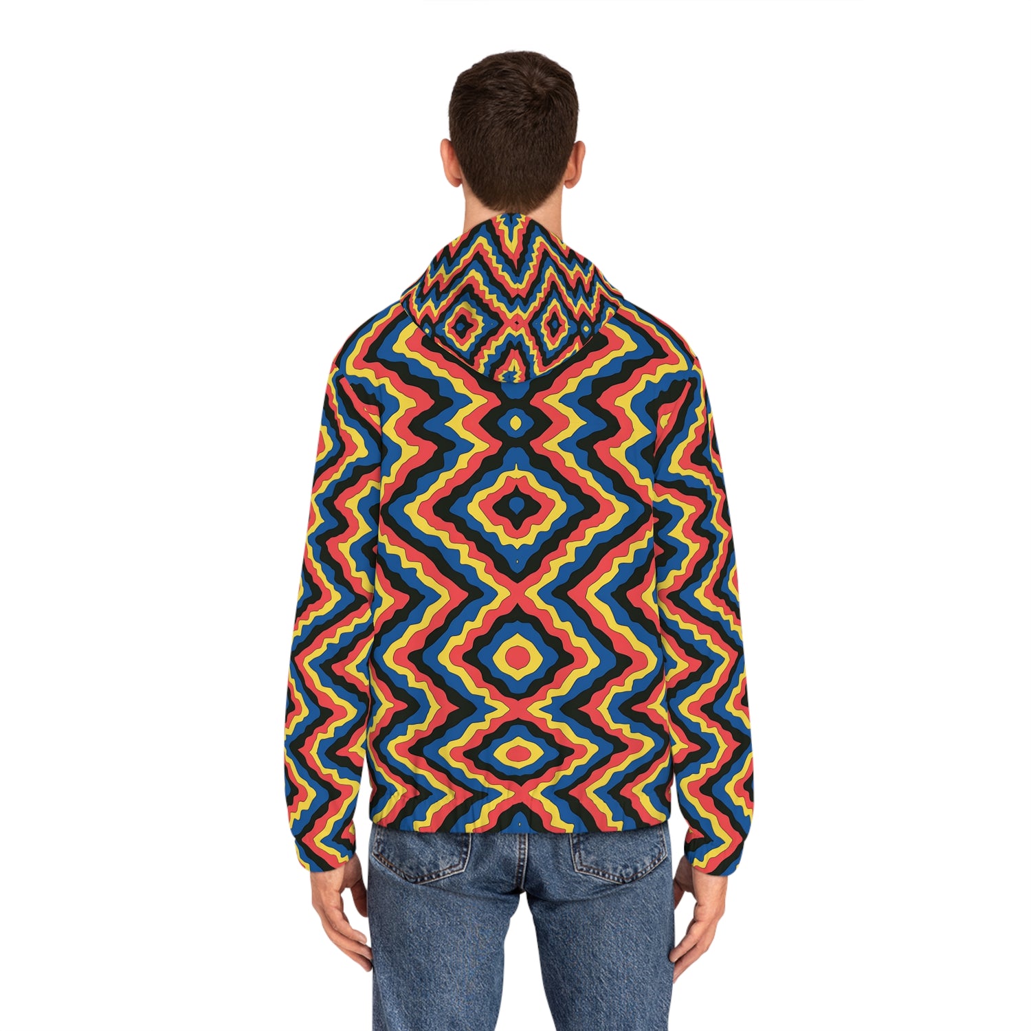 A New look! Colorful Zigzag Full-Zip Hoodie for men.You are going to look and feel pretty Amazing wearing this one. Its Fire!