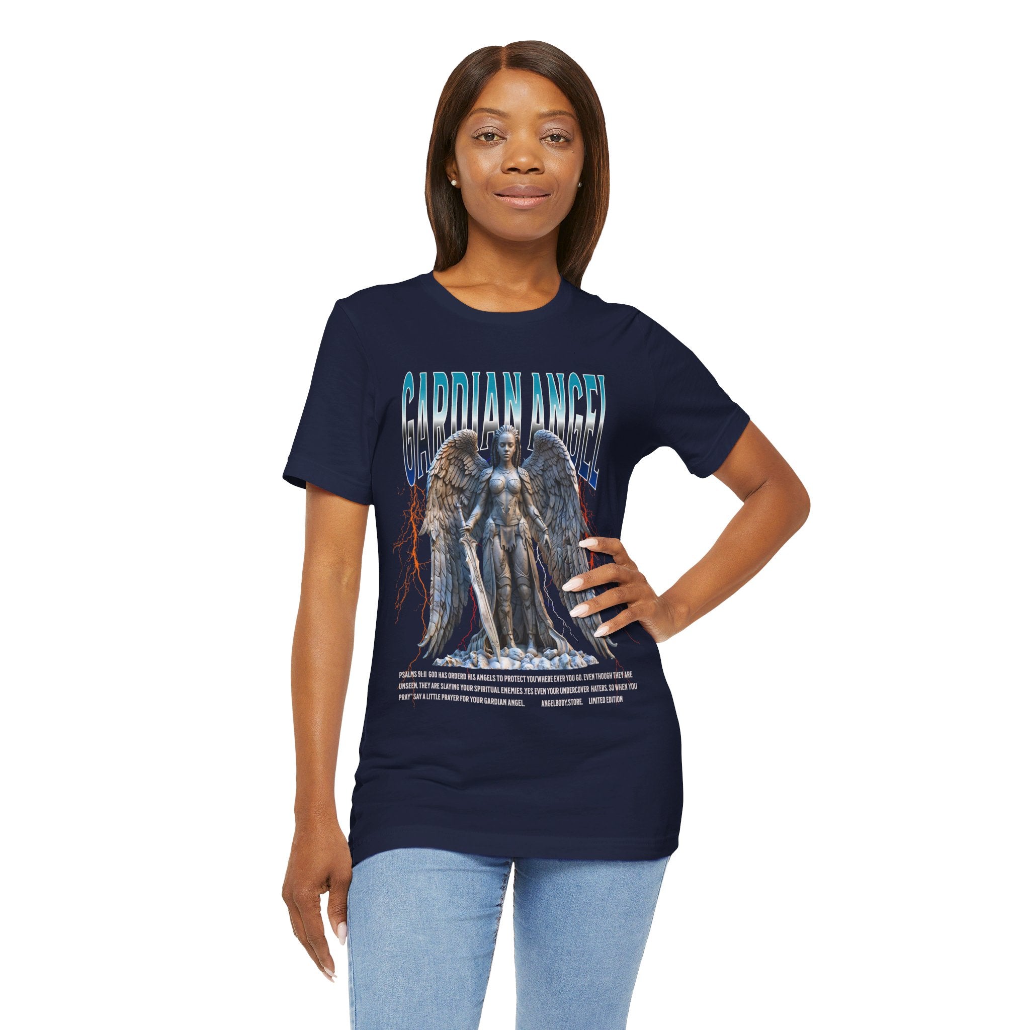 Unisex Jersey Short Sleeve Tee: Guardian Angel Spiritual Warrior 12 - Angel Body