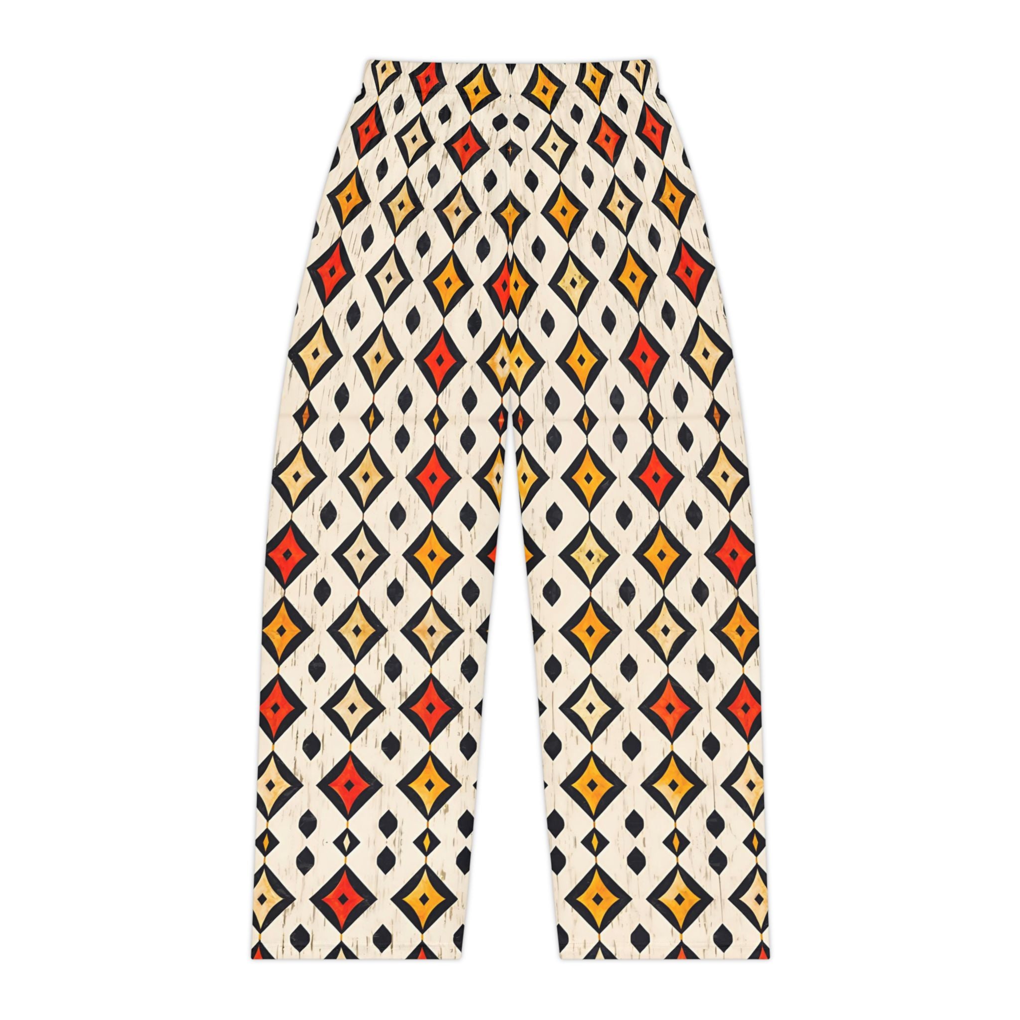 Trendy Women's Pajama Pants with Bold Soft Geometric Pattern