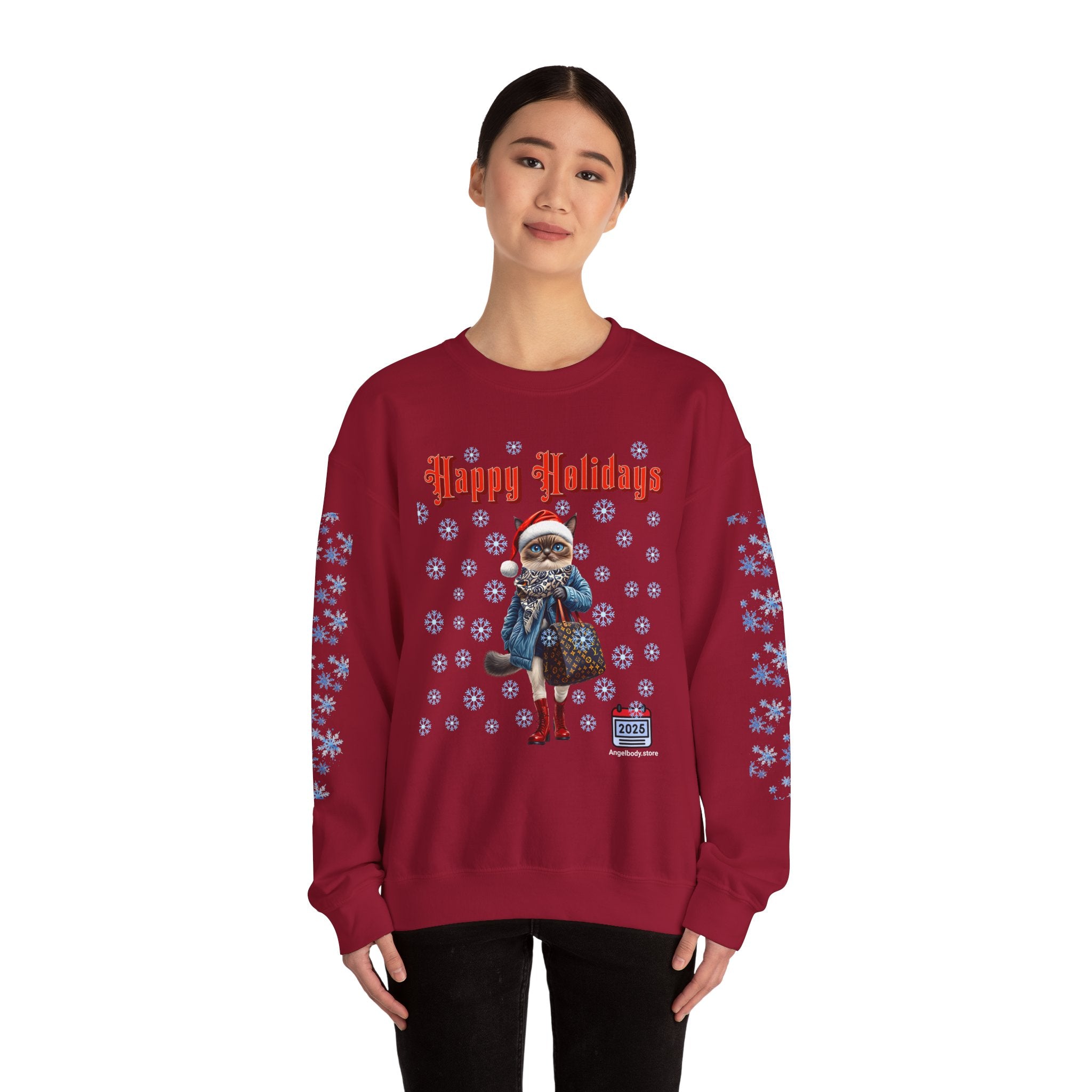 Holiday Cat Crewneck Sweatshirt