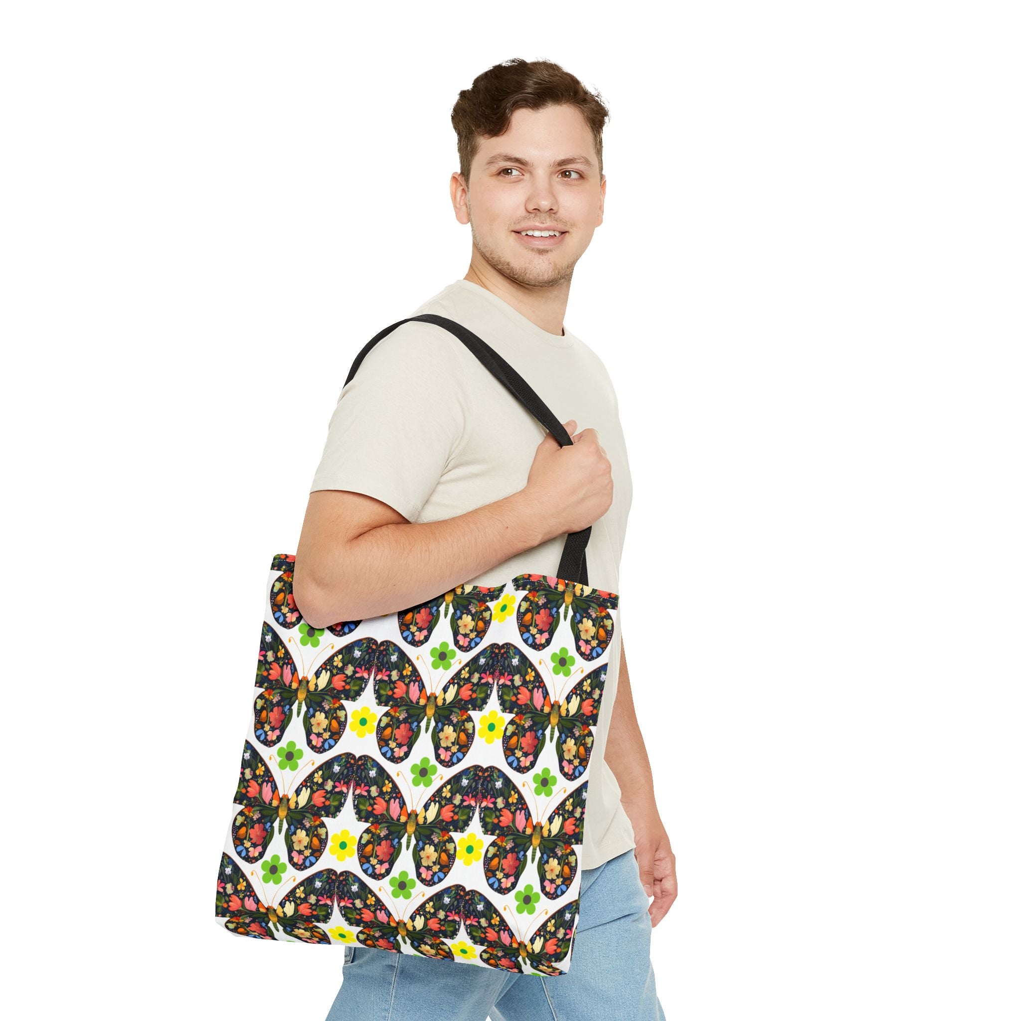 Floral Butterfly Tote Bag - Perfect for Spring Outings and Everyday Use