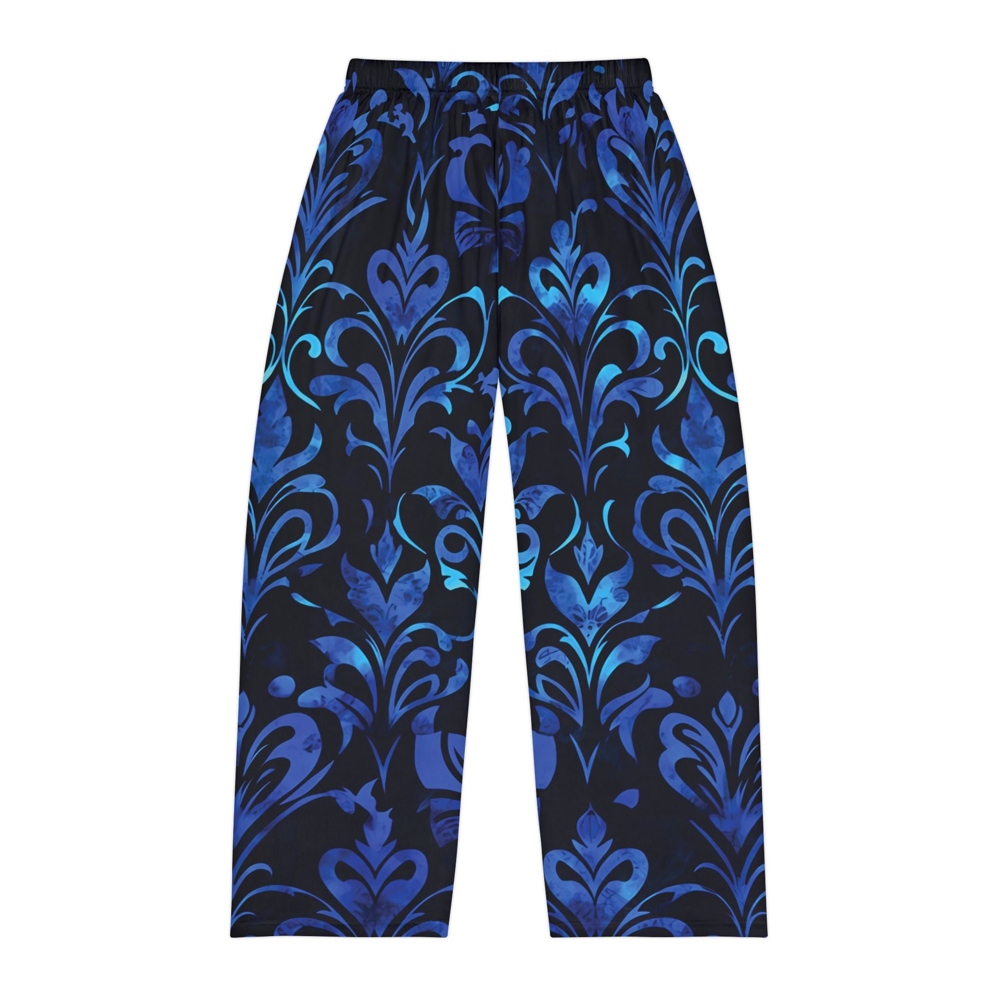 Men's Blue Floral Pajama Pants - Comfortable Sleepwear for Relaxation and Cozy Nights