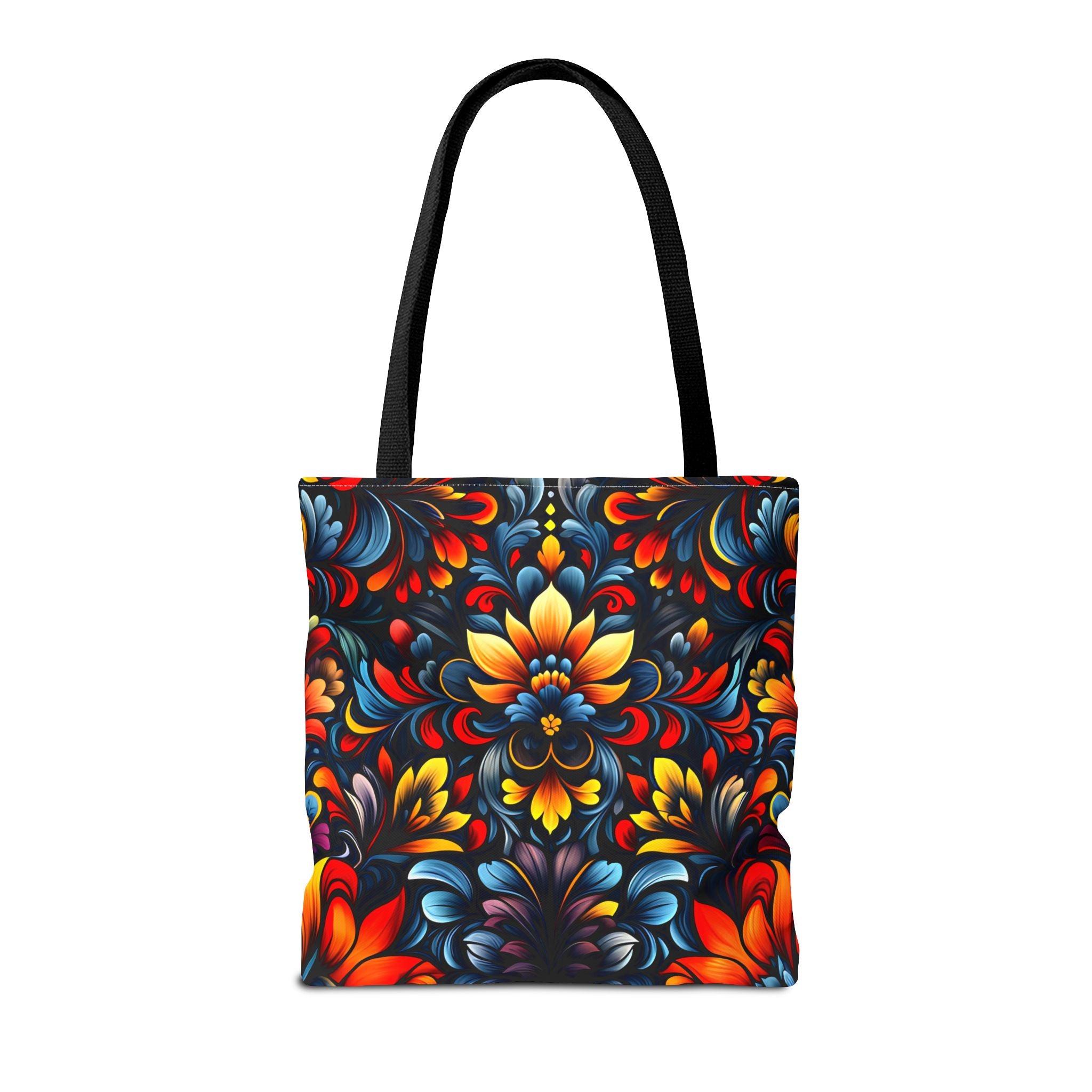 Vibrant Floral Tote Bag - Colorful Pattern for Everyday Use