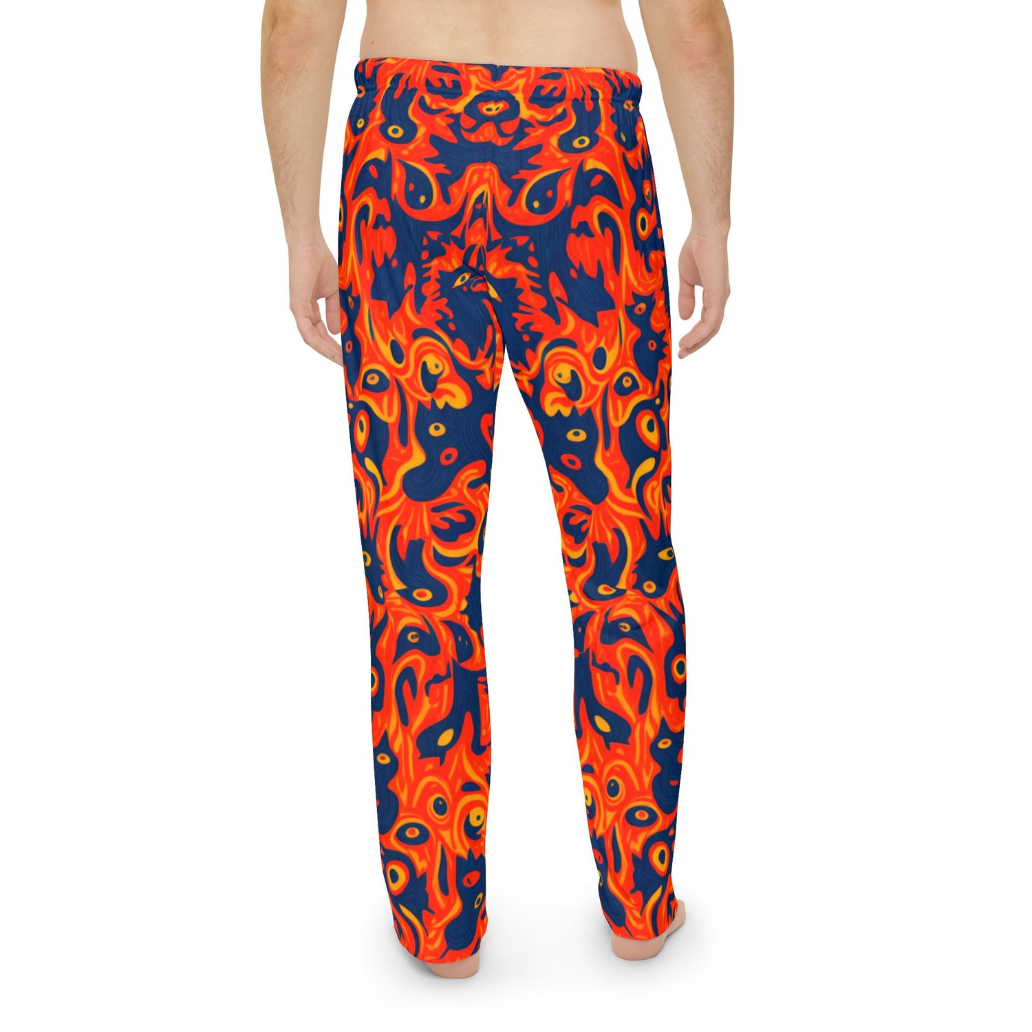 Pajama Pants - Bold Flame Abstract Pattern Cool for Cozy Nights