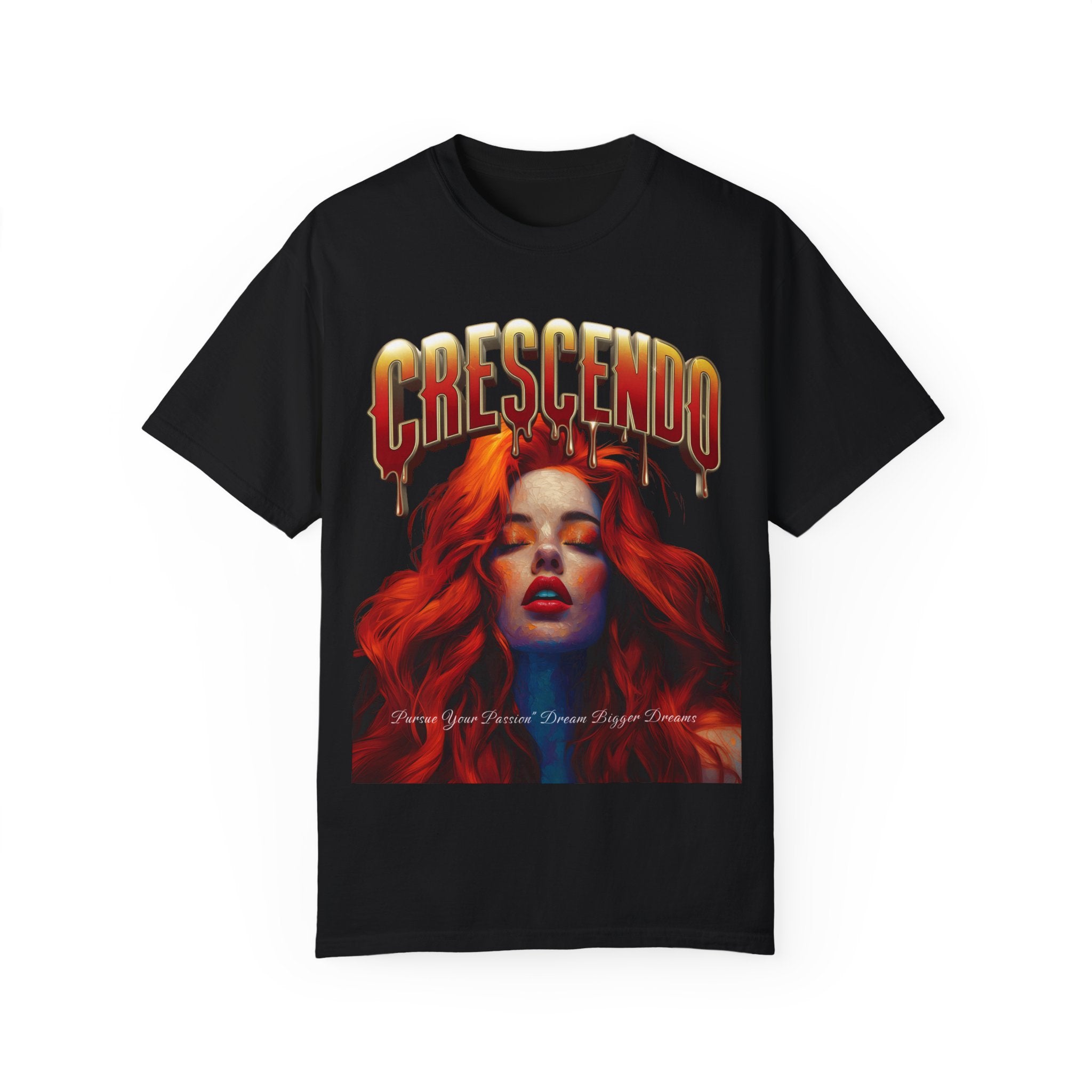 CRESCENDO a shirt with a message Take your life to the highest heights Unisex Garment-Dyed T-Shirt - Vibrant Artistic Tee