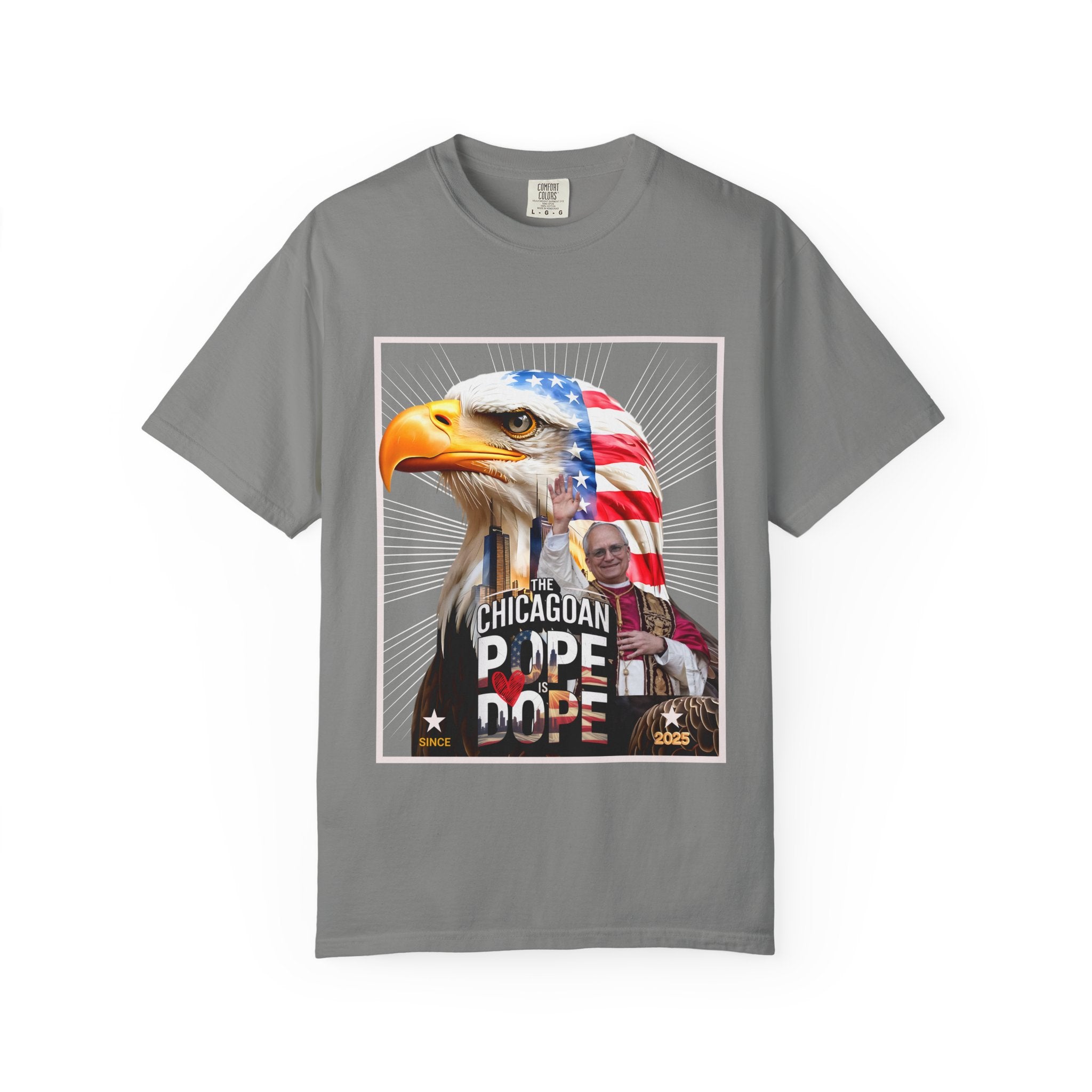 Patriotic Eagle Graphic Unisex T-Shirt - Chicago 2025 - Angel Body