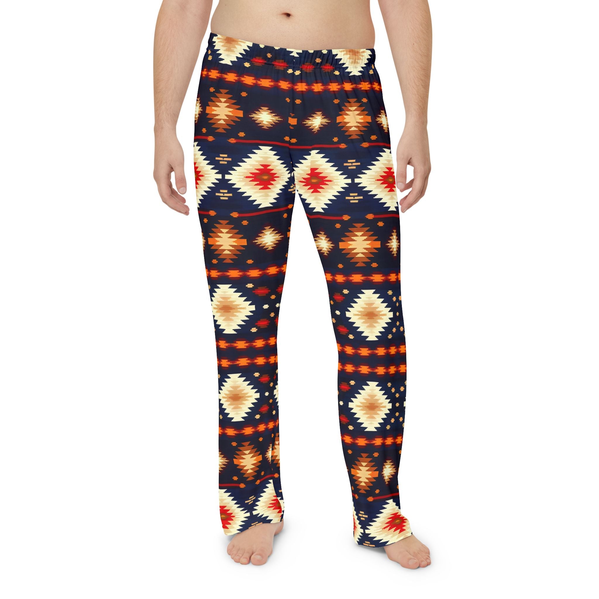 Men's Pajama Pants - Cozy Tribal Pattern for Relaxation & Lounge Wear