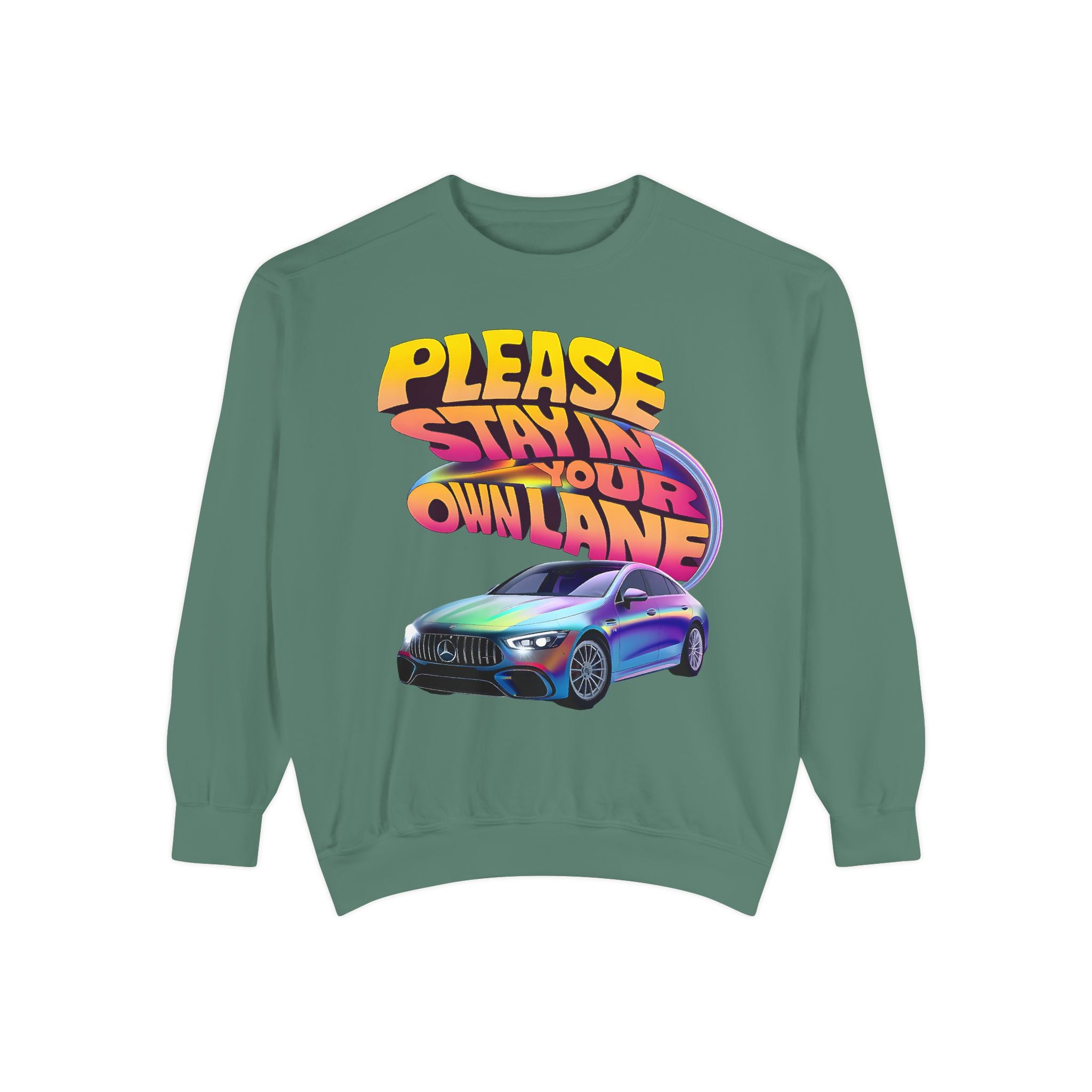 Retro Graphic Sweatshirt, Stay in Your Lane Sweatshirt, Unisex Comfortable Sweatshirt, Funny Sweatshirt, Gift for Car Lovers, Casual [...] - Angel Body
