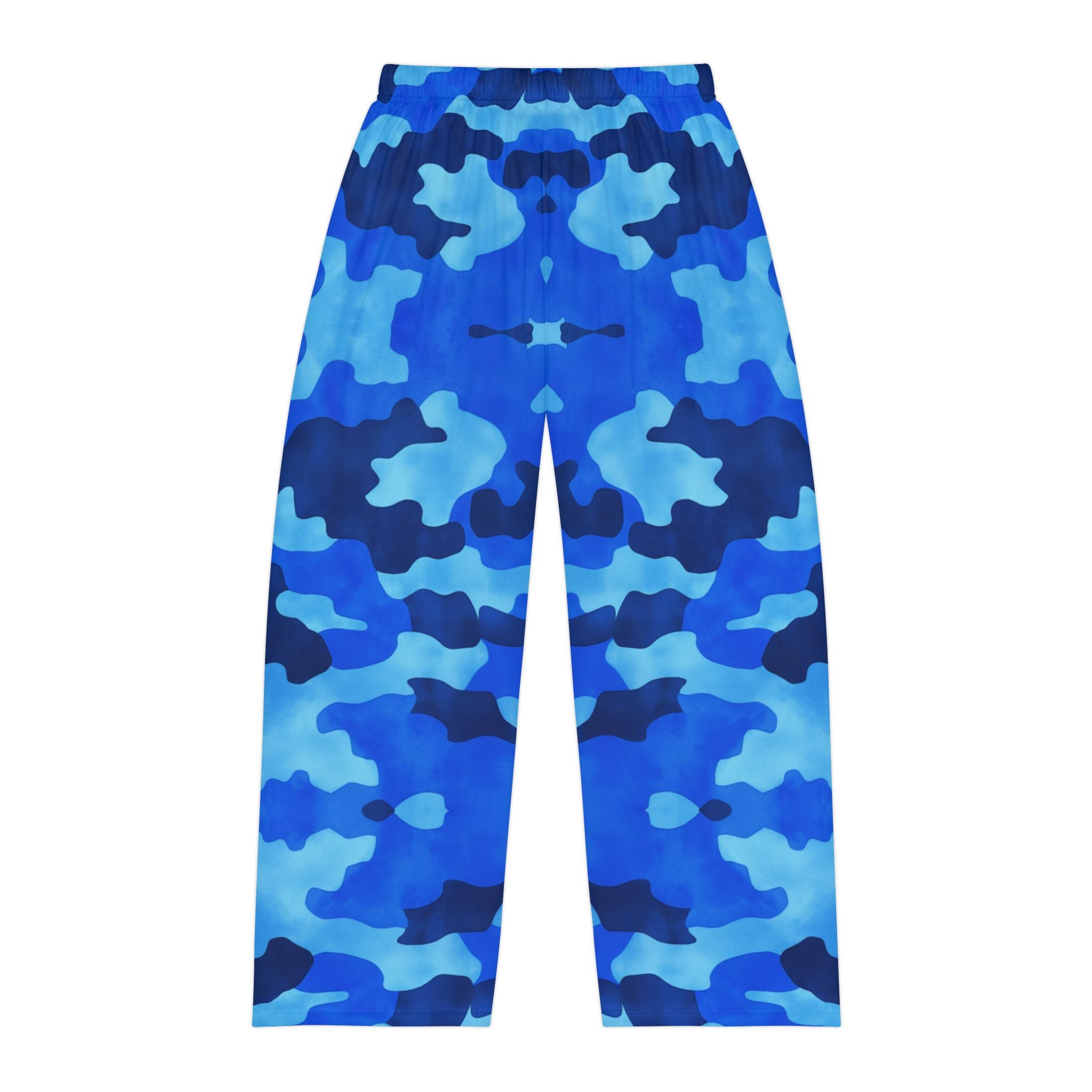 Blue Camo Men's Pajama Pants - Comfortable Sleepwear for Relaxation