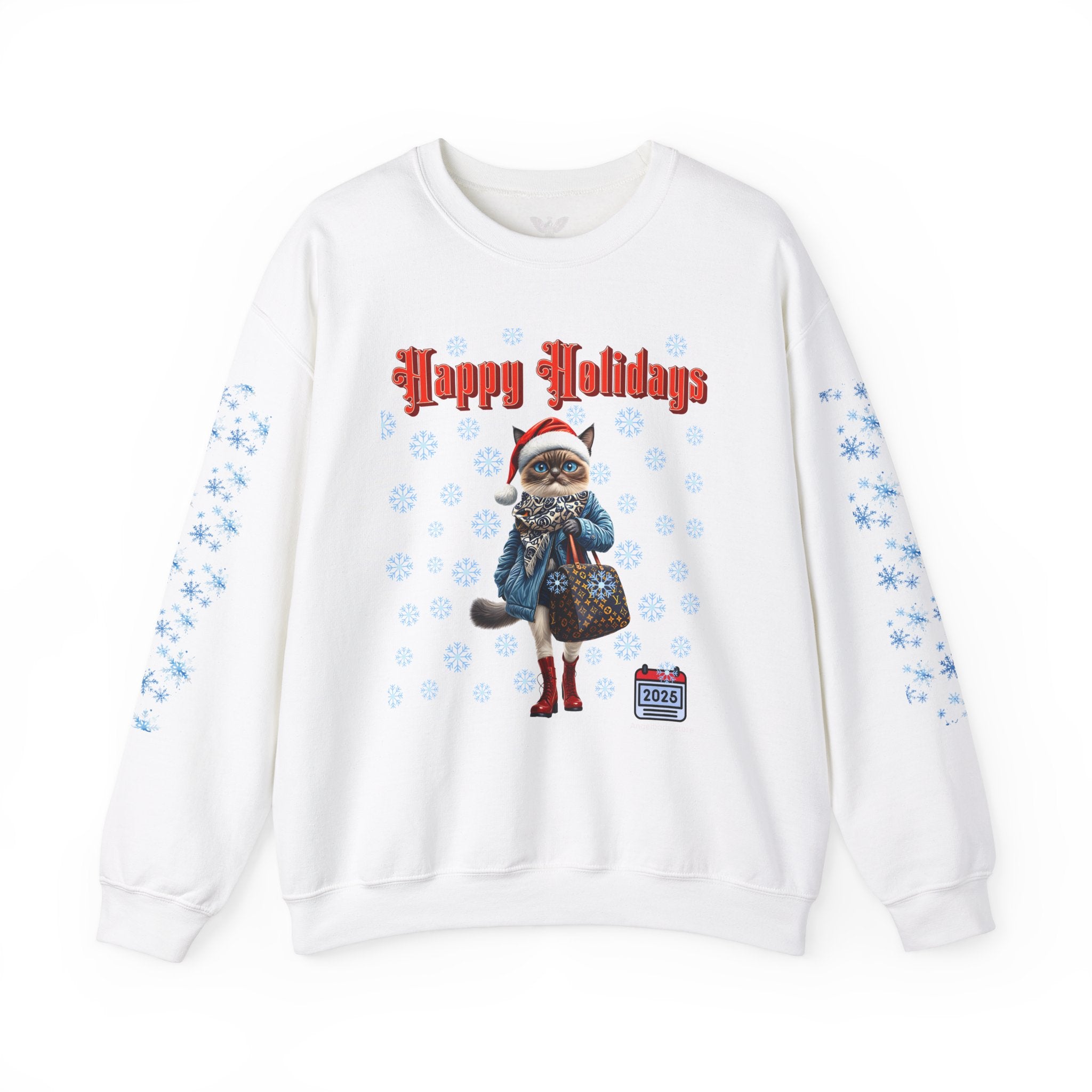 Holiday Cat Crewneck Sweatshirt