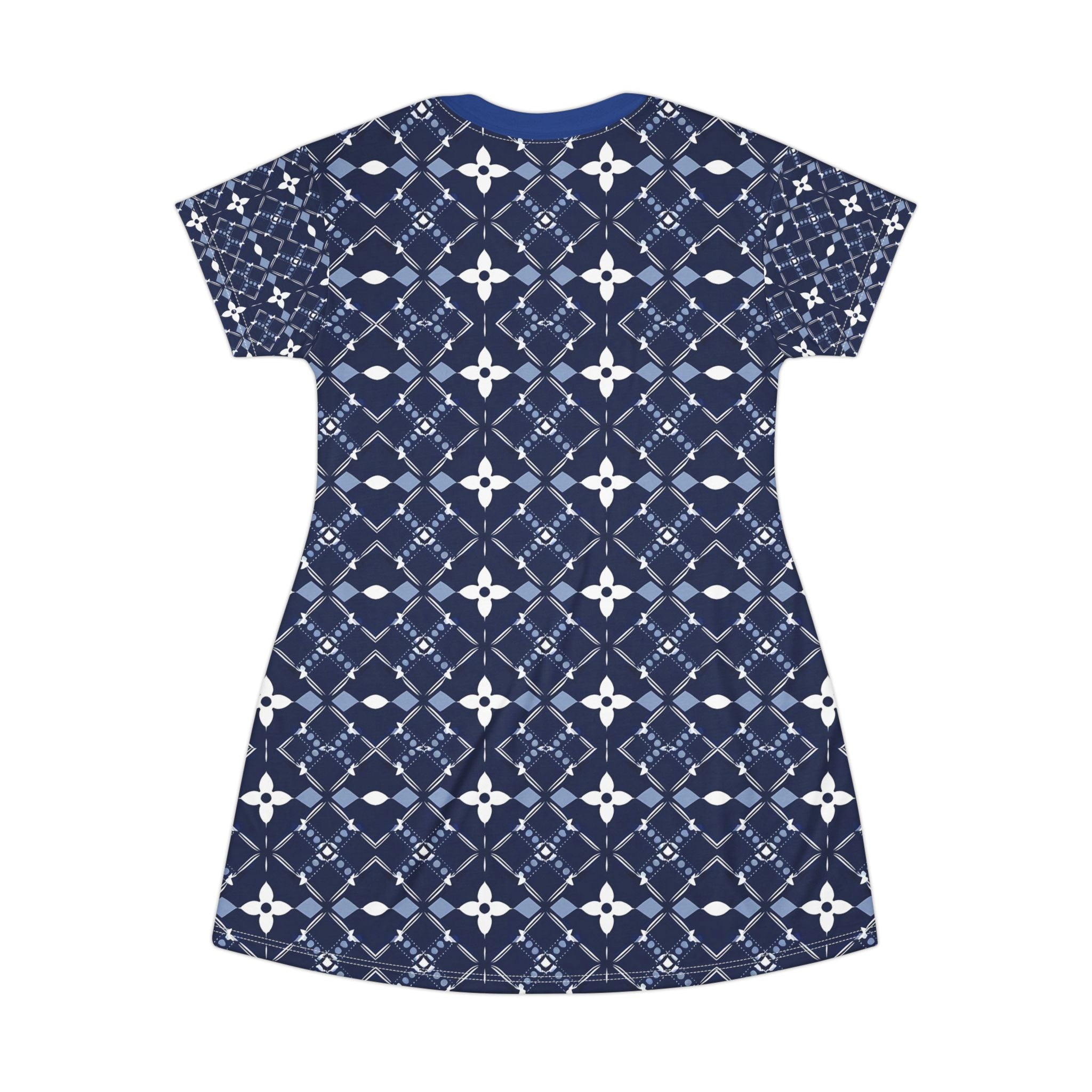 Navy Floral T-Shirt Dress for Casual Comfort