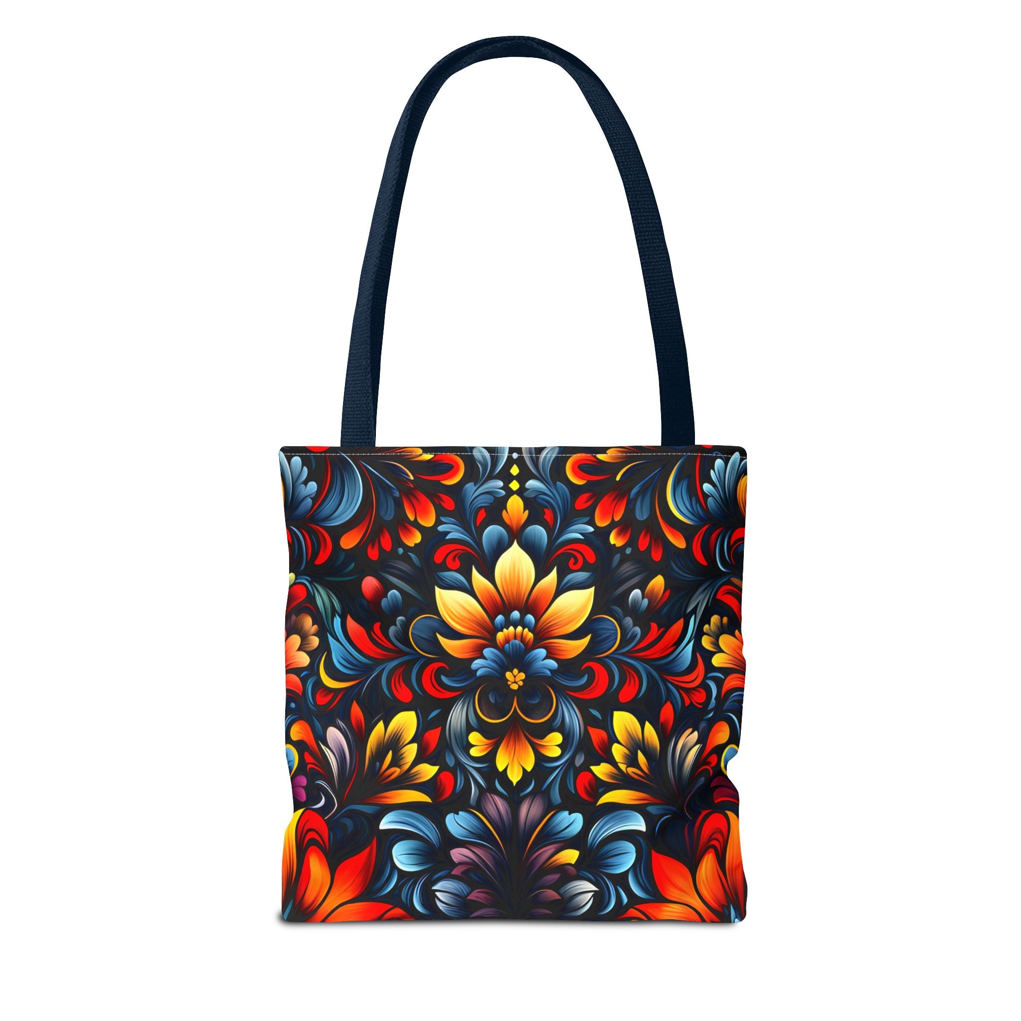 Vibrant Floral Tote Bag - Colorful Pattern for Everyday Use