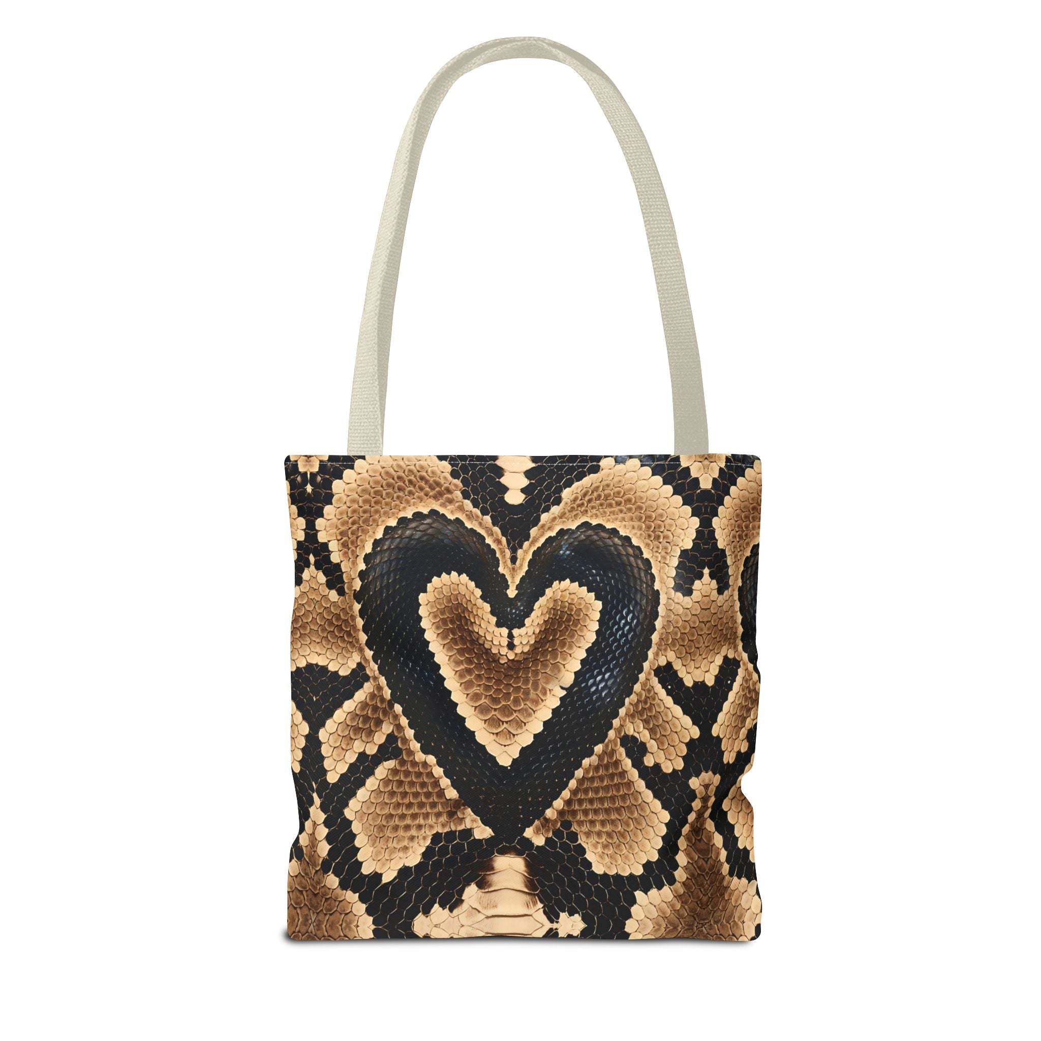 Heart Snake Print Tote Bag - Stylish and Unique for Everyday Use