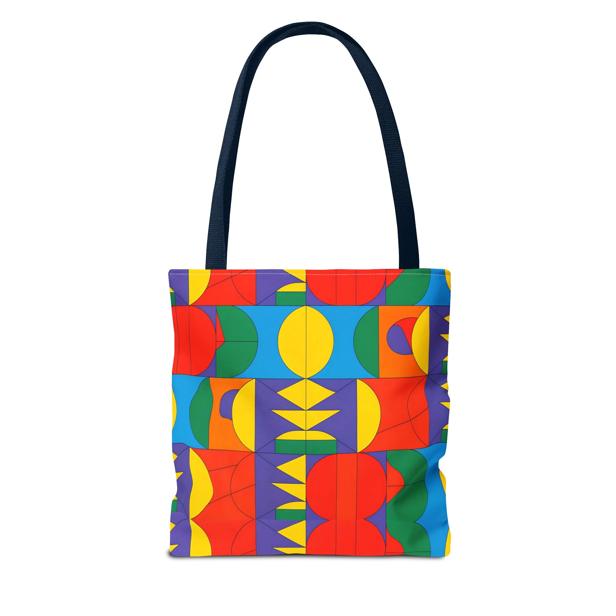 Colorful Geometric Tote Bag - Bold Patterns for Everyday Use