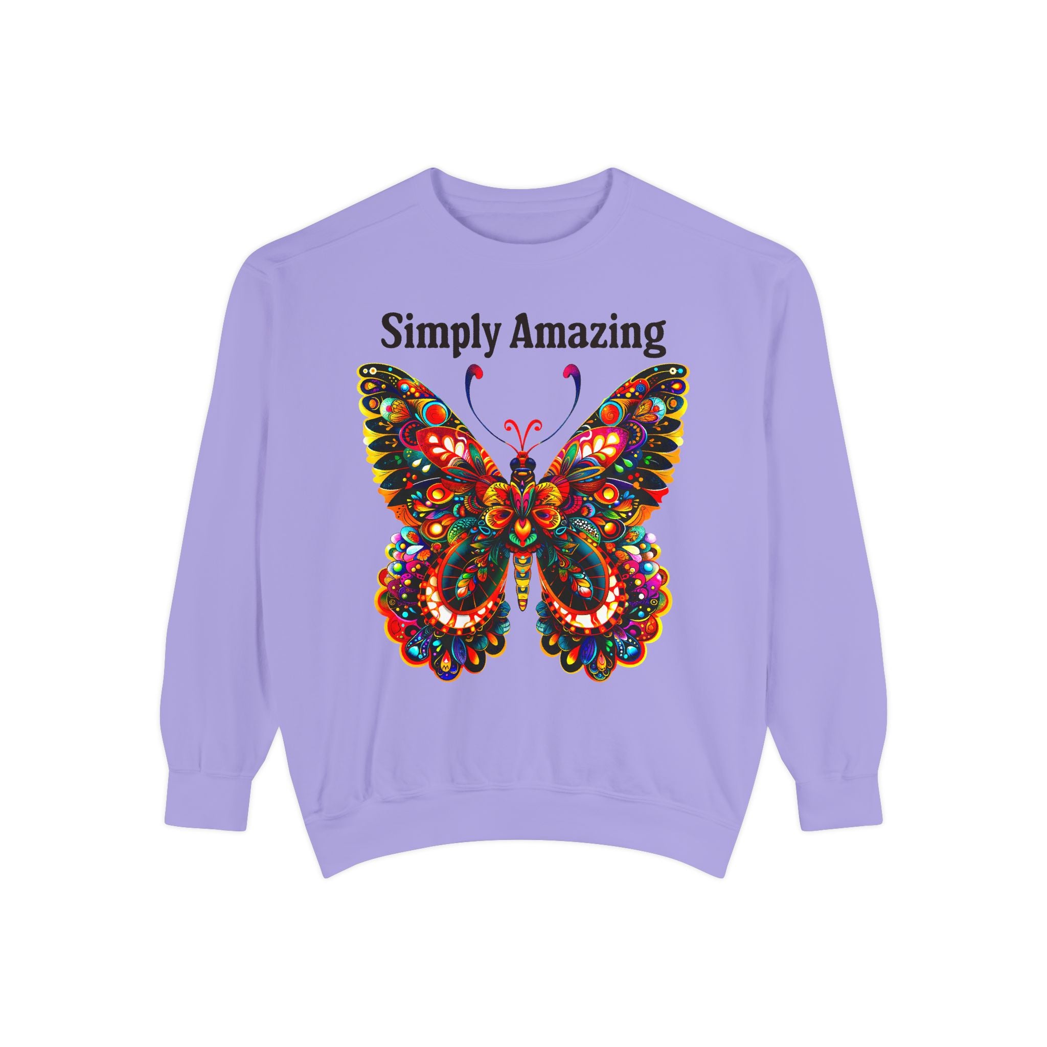 Unisex Garment-Dyed Sweatshirt That says Simply Beautiful